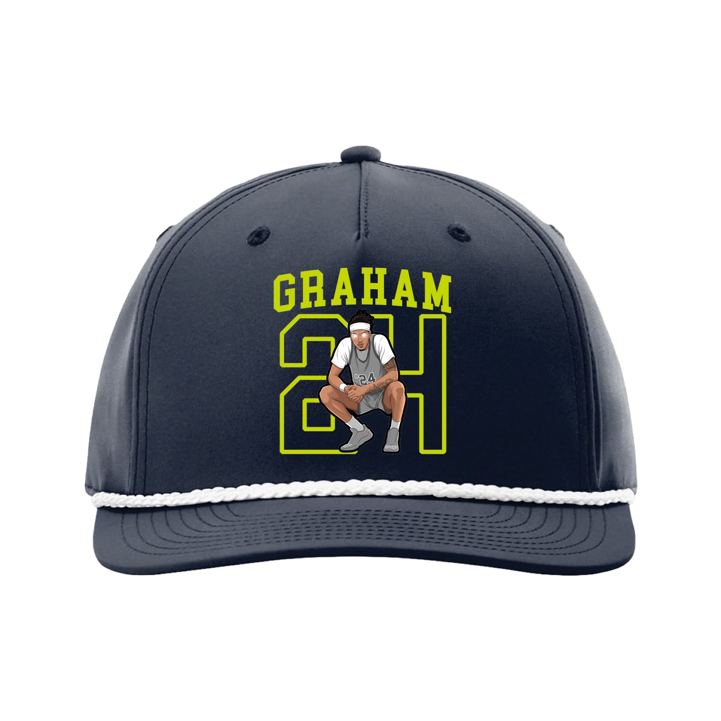 Five-Panel Classic Rope Cap — Shirsey in Navy
