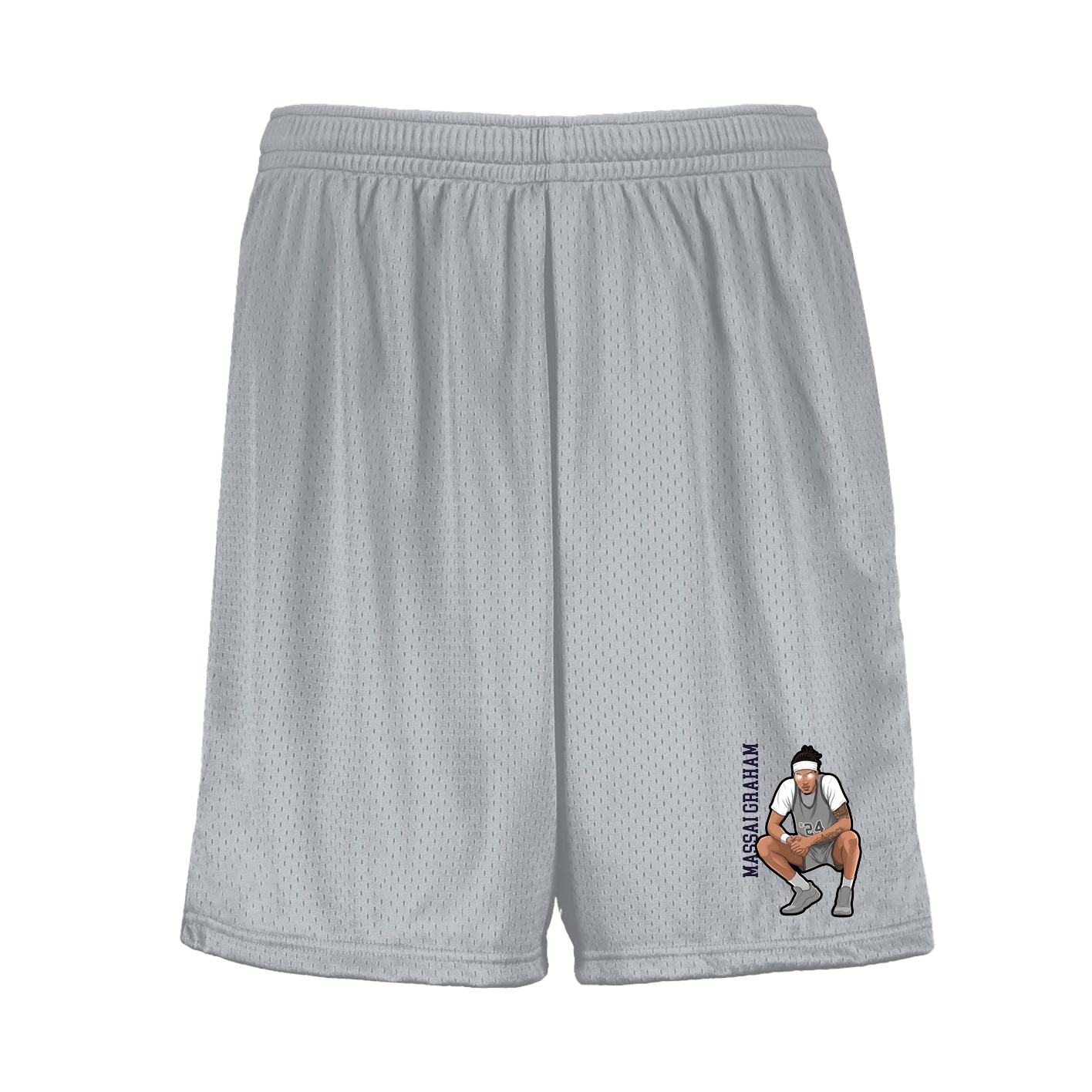 Shorts — Name Vertical in Silver