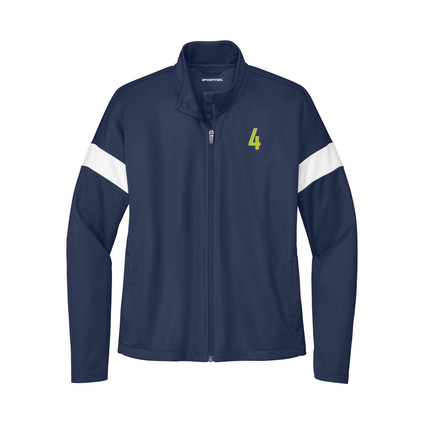 Womens Team Travel Full-Zip Jacket — Front Shirsy in Navy/White