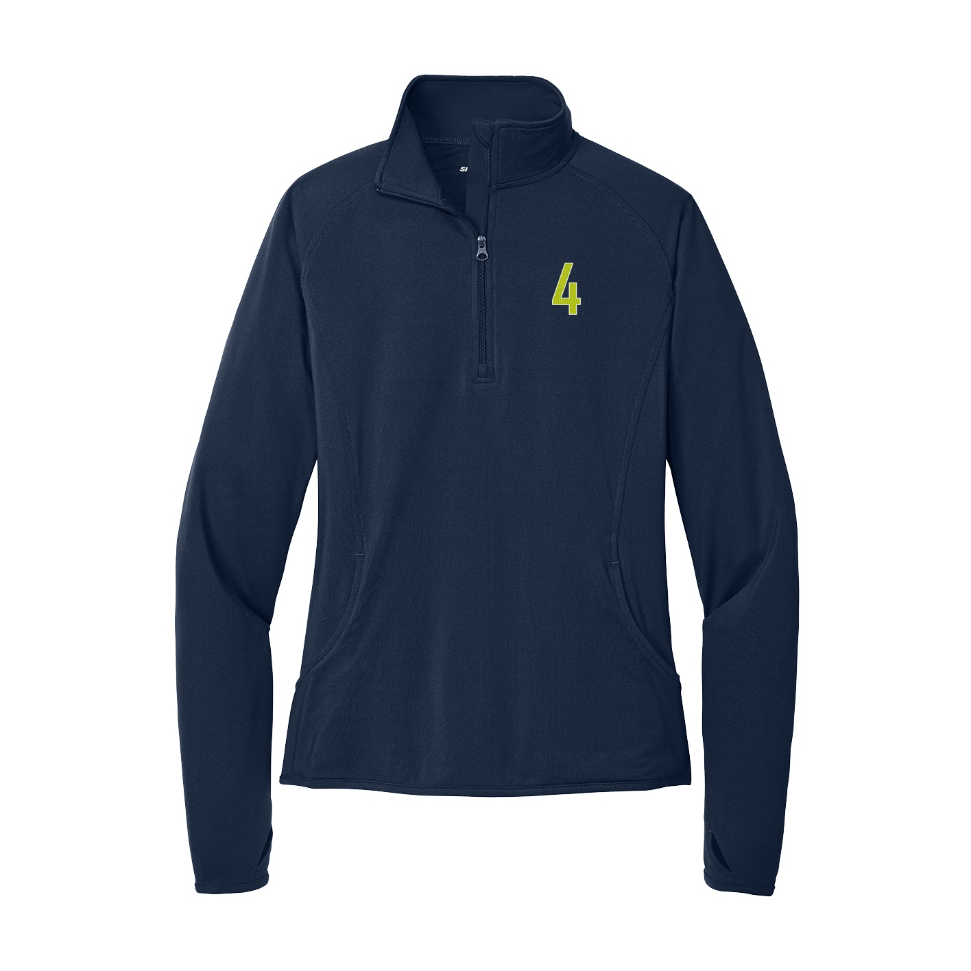 Women's Q-Zip Pullover — Front Shirsy in Navy
