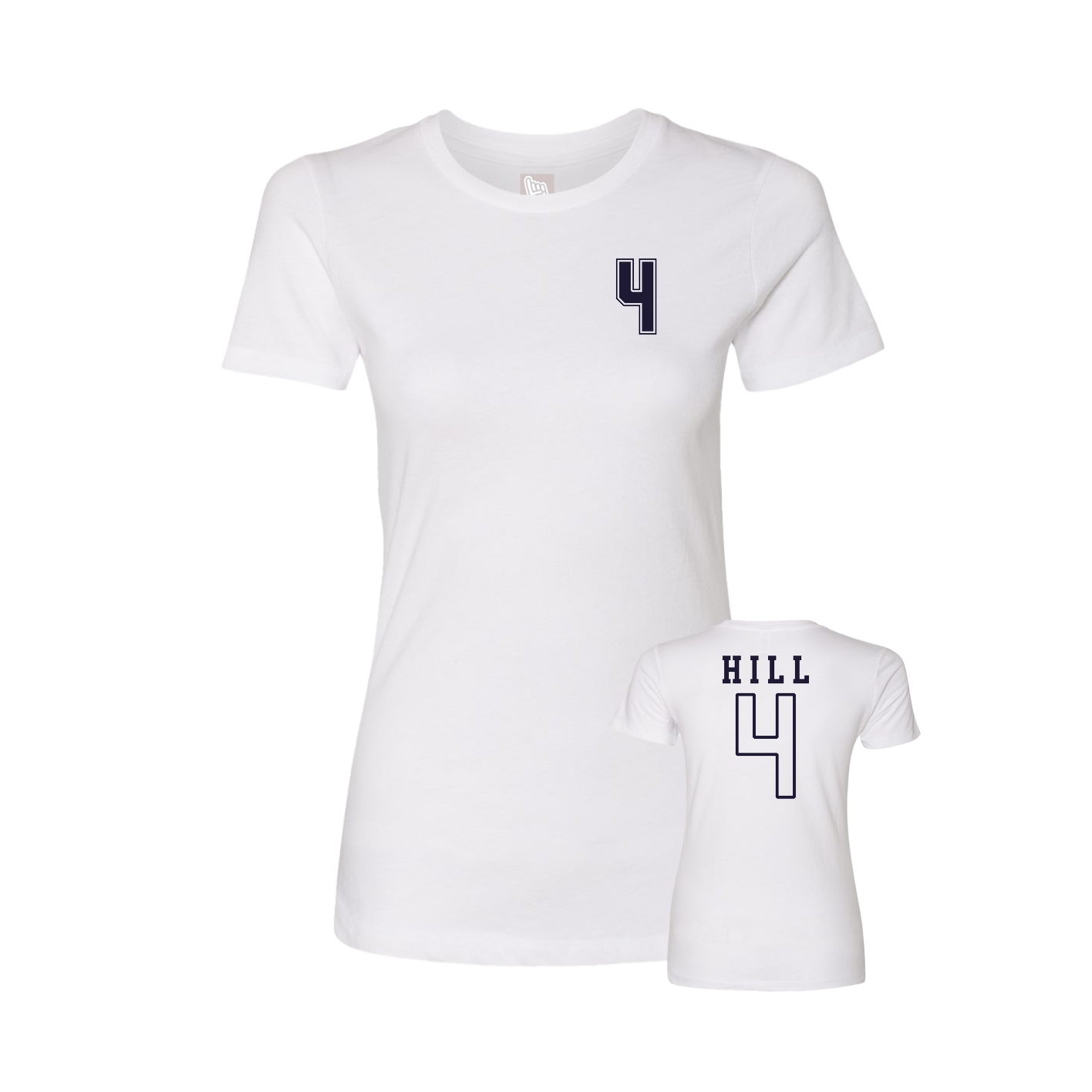 Womens Tee — Chest Back in White