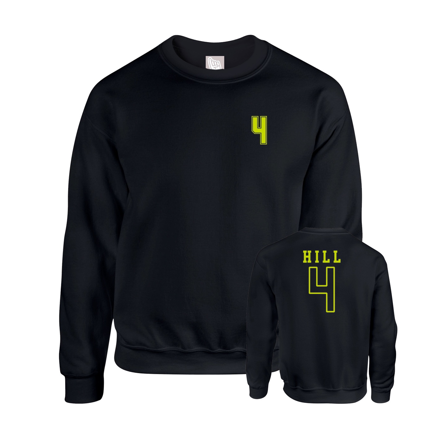 Fleece Crew — Chest Back in Black