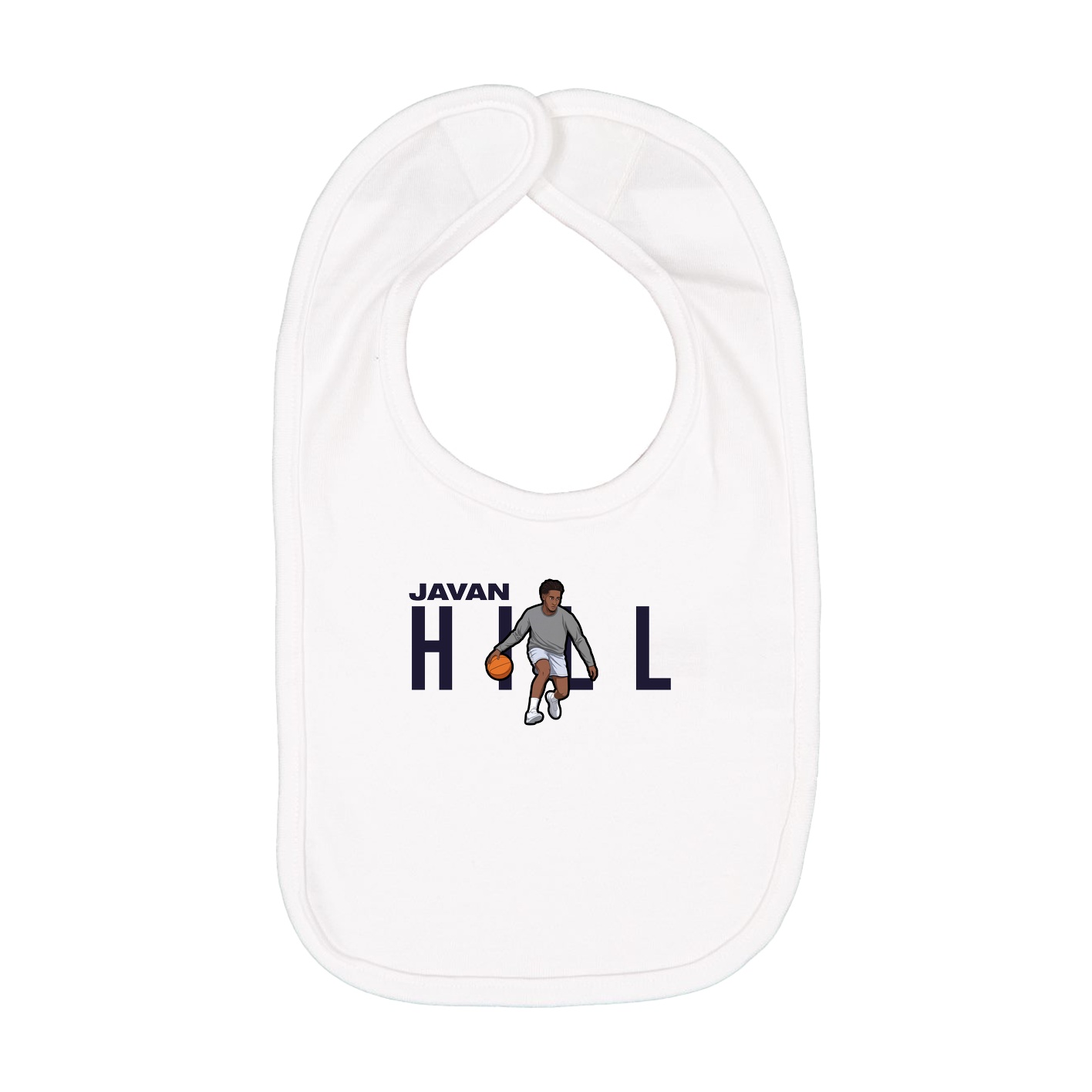 Infant Bib — Player Name in White