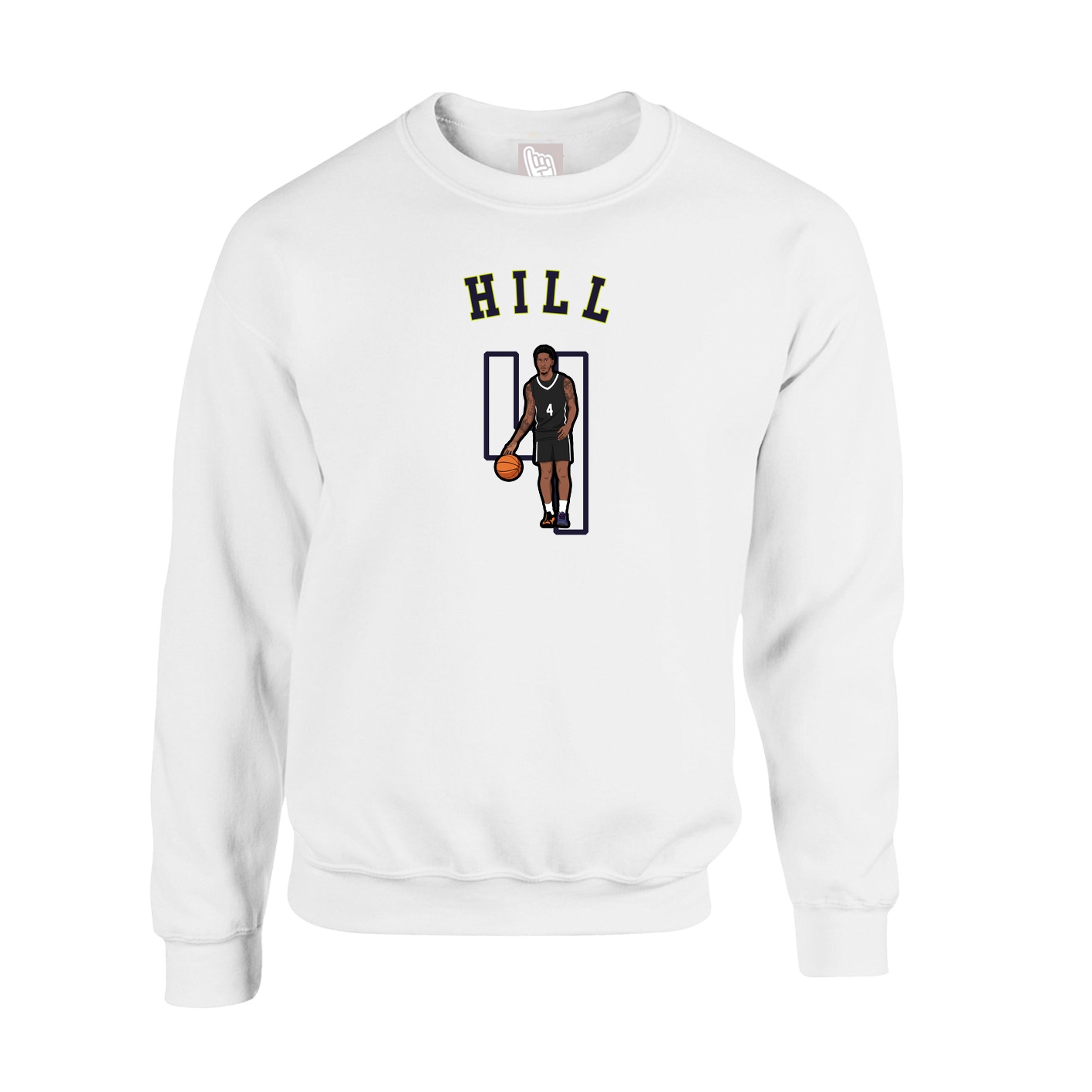 Fleece Crew — Shirsey Arch in White