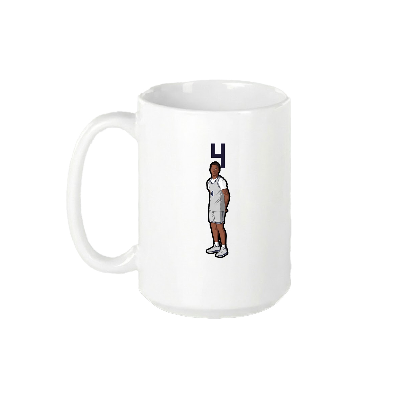 15oz Coffee Mug — Number Top in White