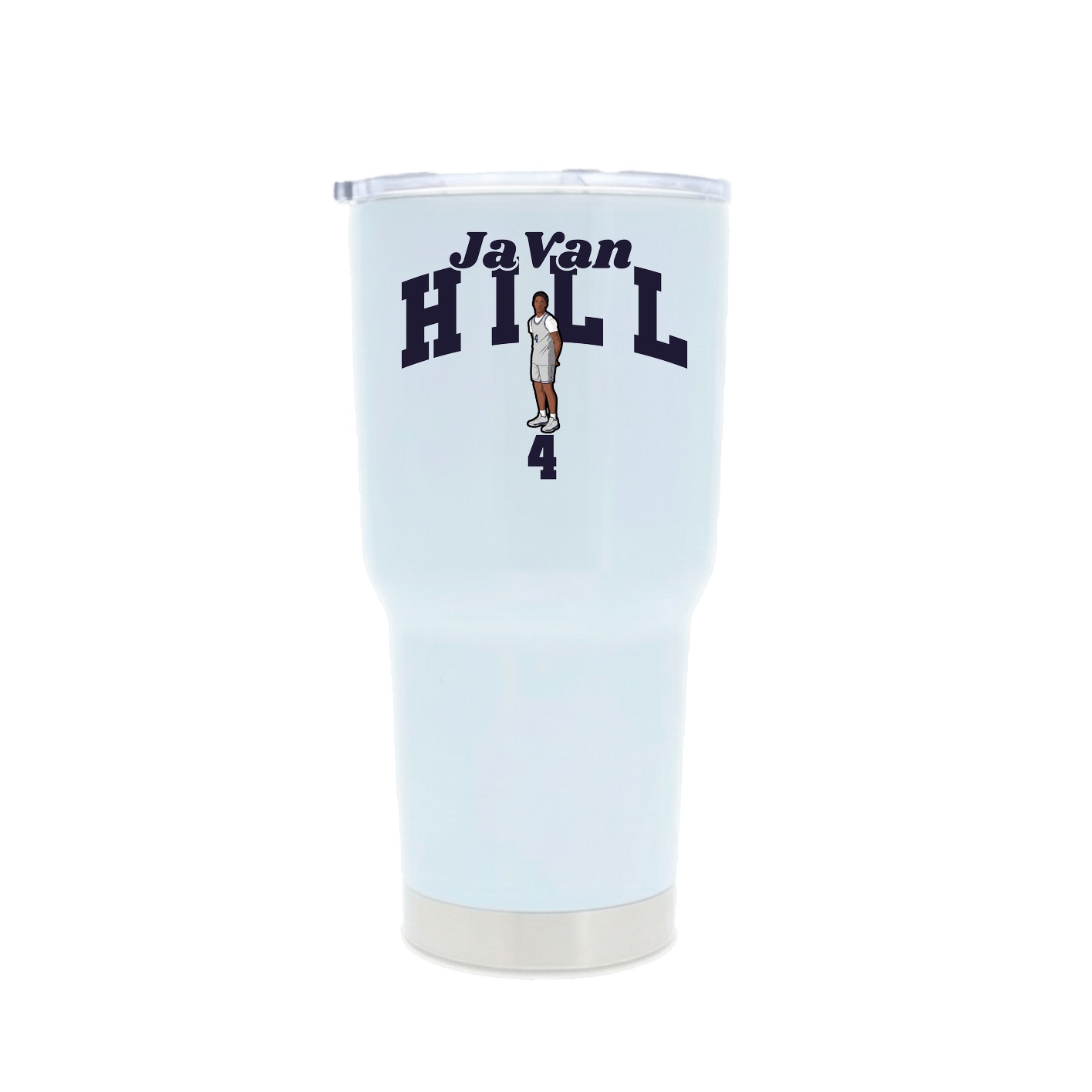 30oz Stainless Steel Tumbler — Signature Arch in White