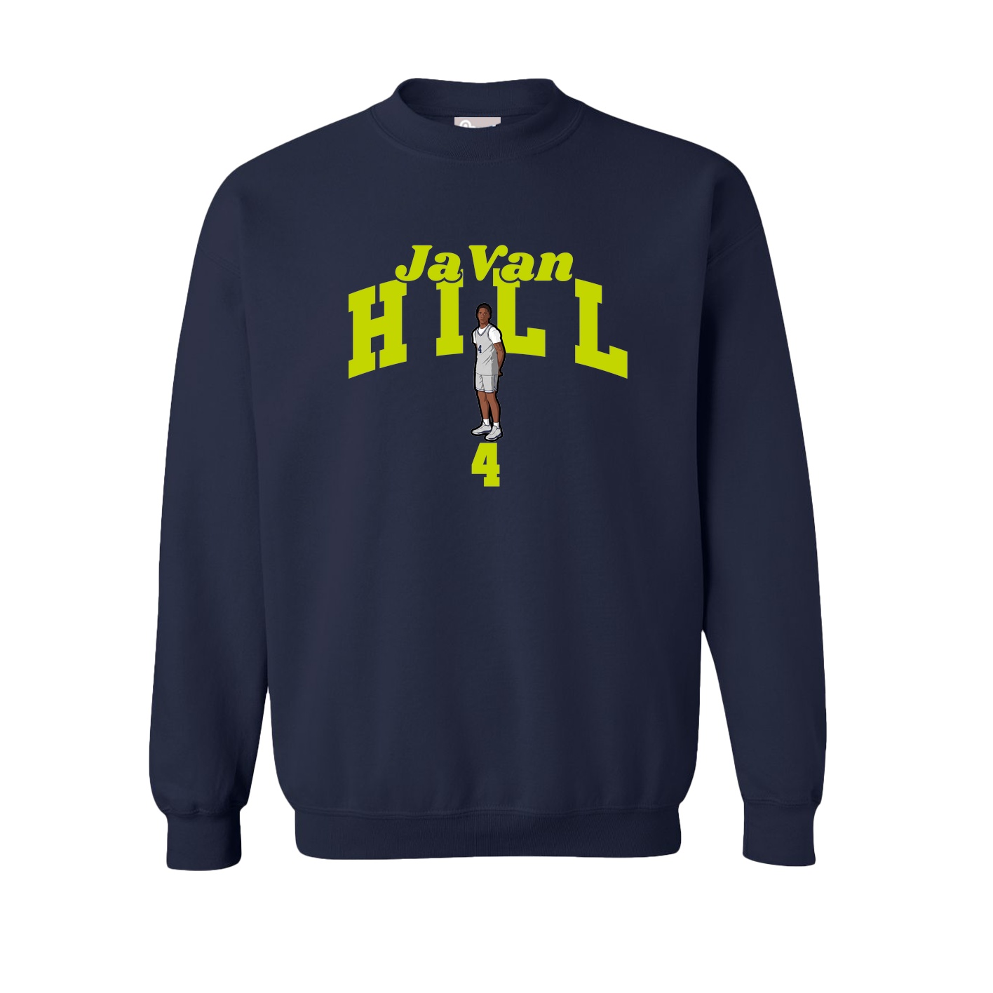 Fleece Crew — Signature Arch in Navy
