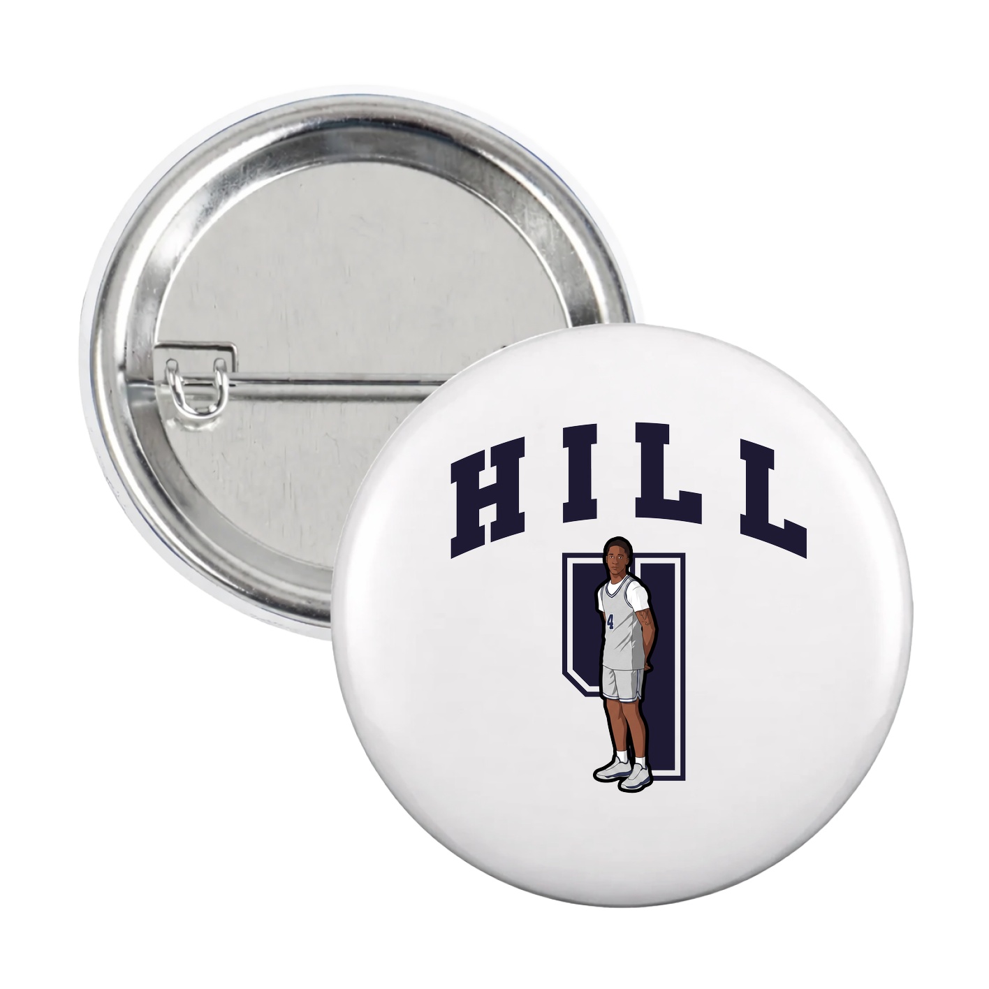 Game Day Button — Number in White