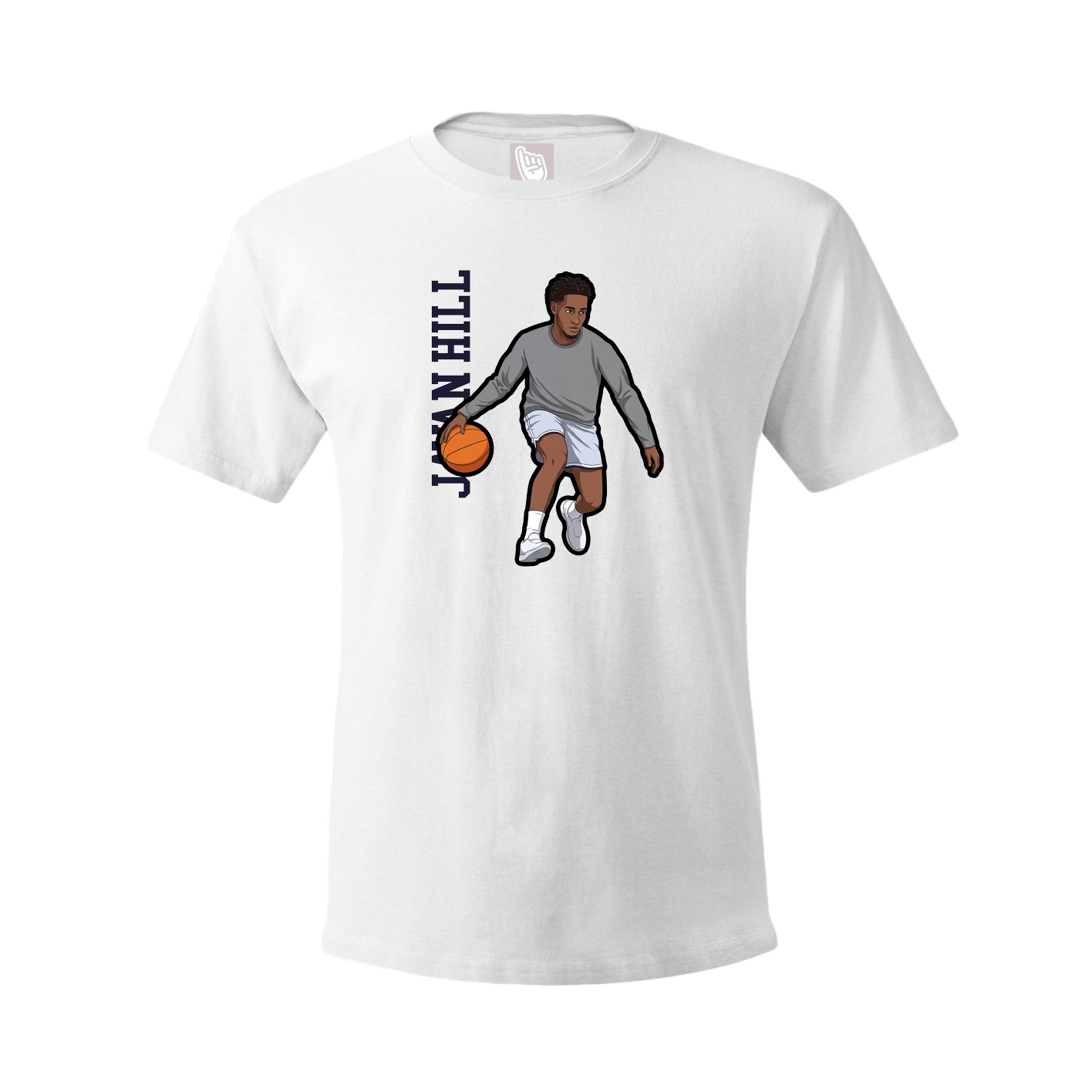 Tee — Name Vertical in White