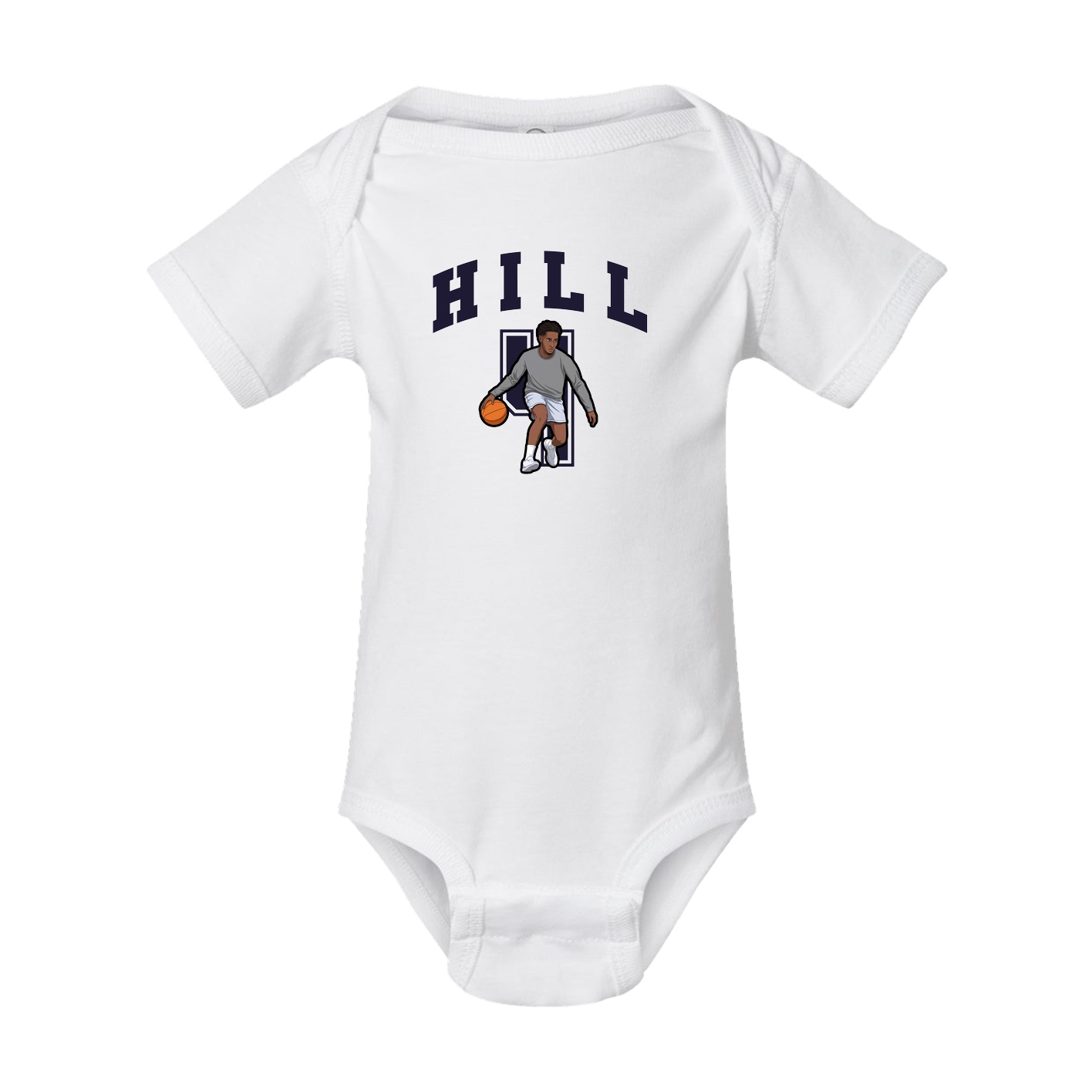 Baby Onesie — Number in White