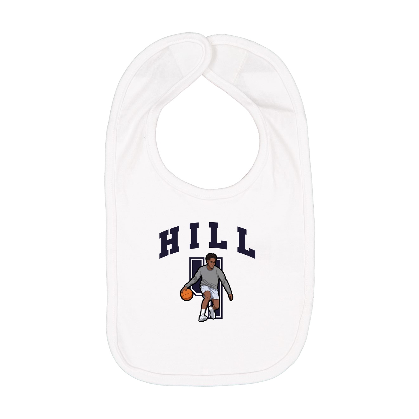 Infant Bib — Number in White