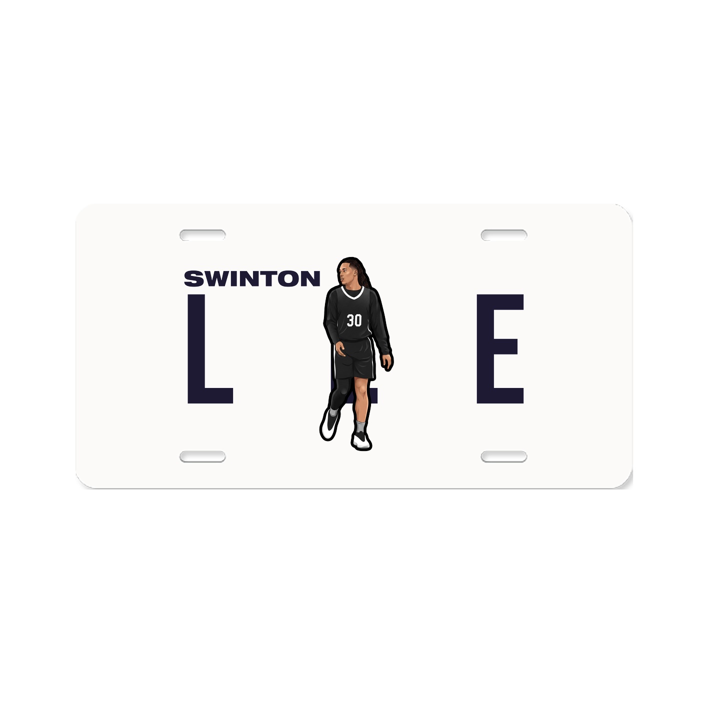 License Plate — Player Name in Classic