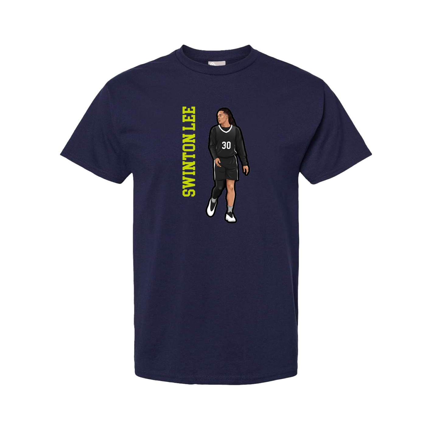 Tee — Name Vertical in Navy
