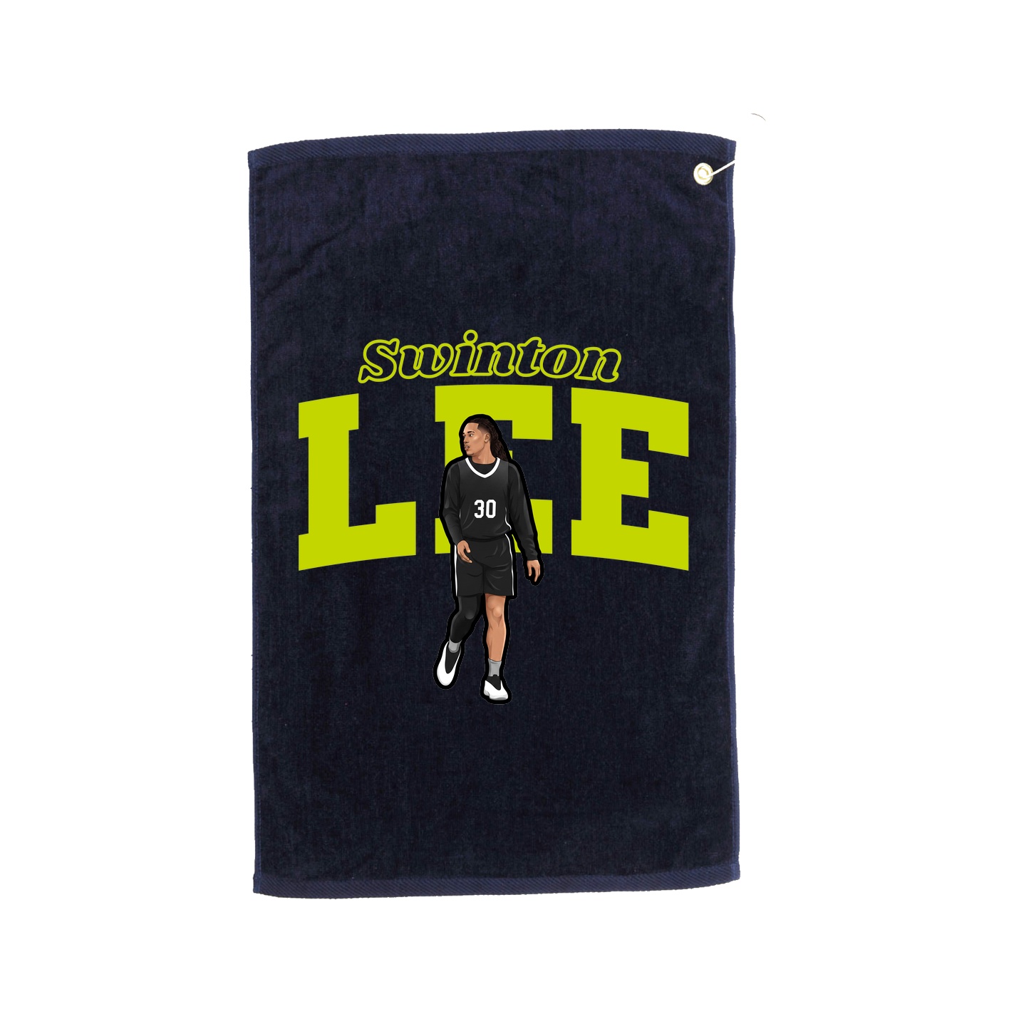 Golf Towel — Name Arch in Navy
