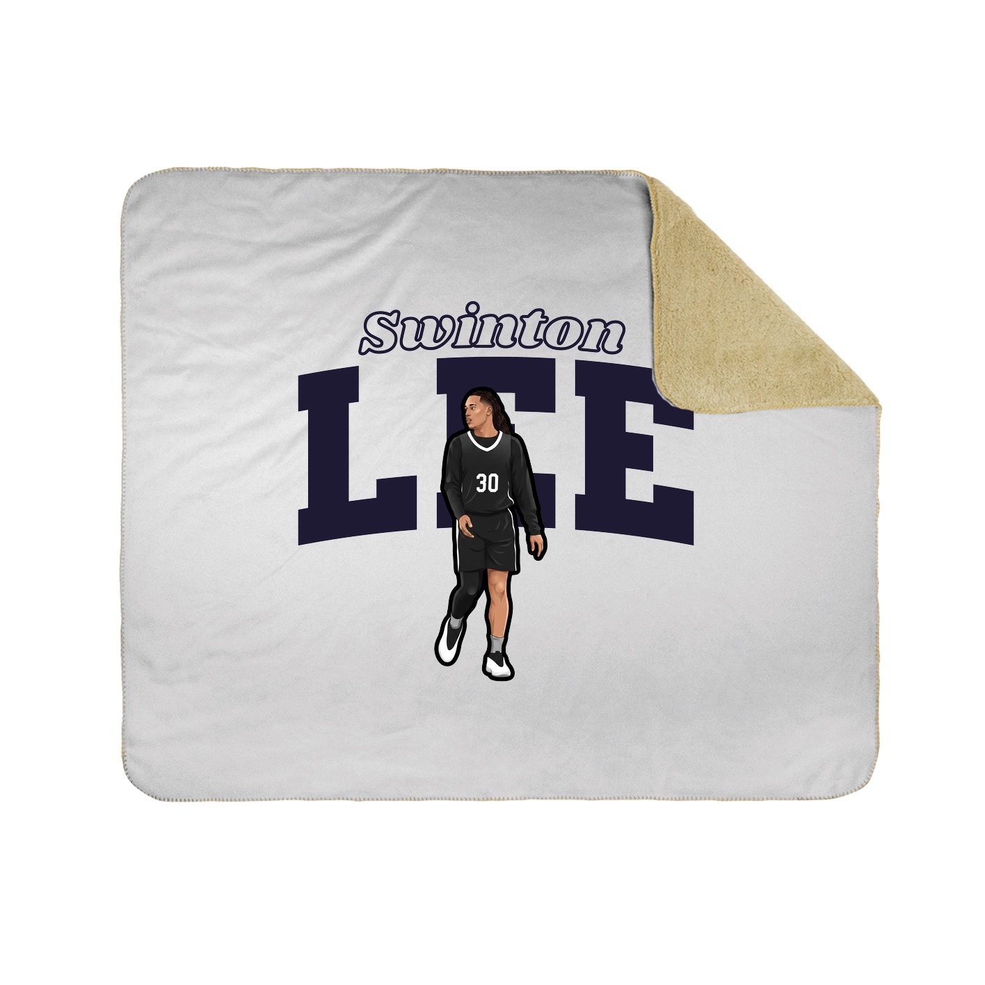Throw Blanket — Name Arch in White