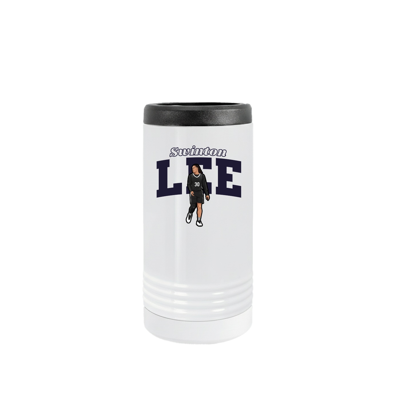 Slim Beverage Holder — Name Arch in White