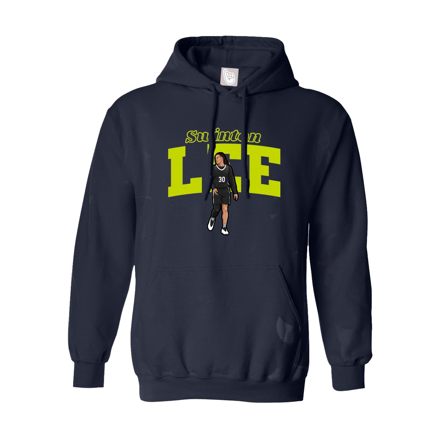 Youth Hoodie — Name Arch in Navy