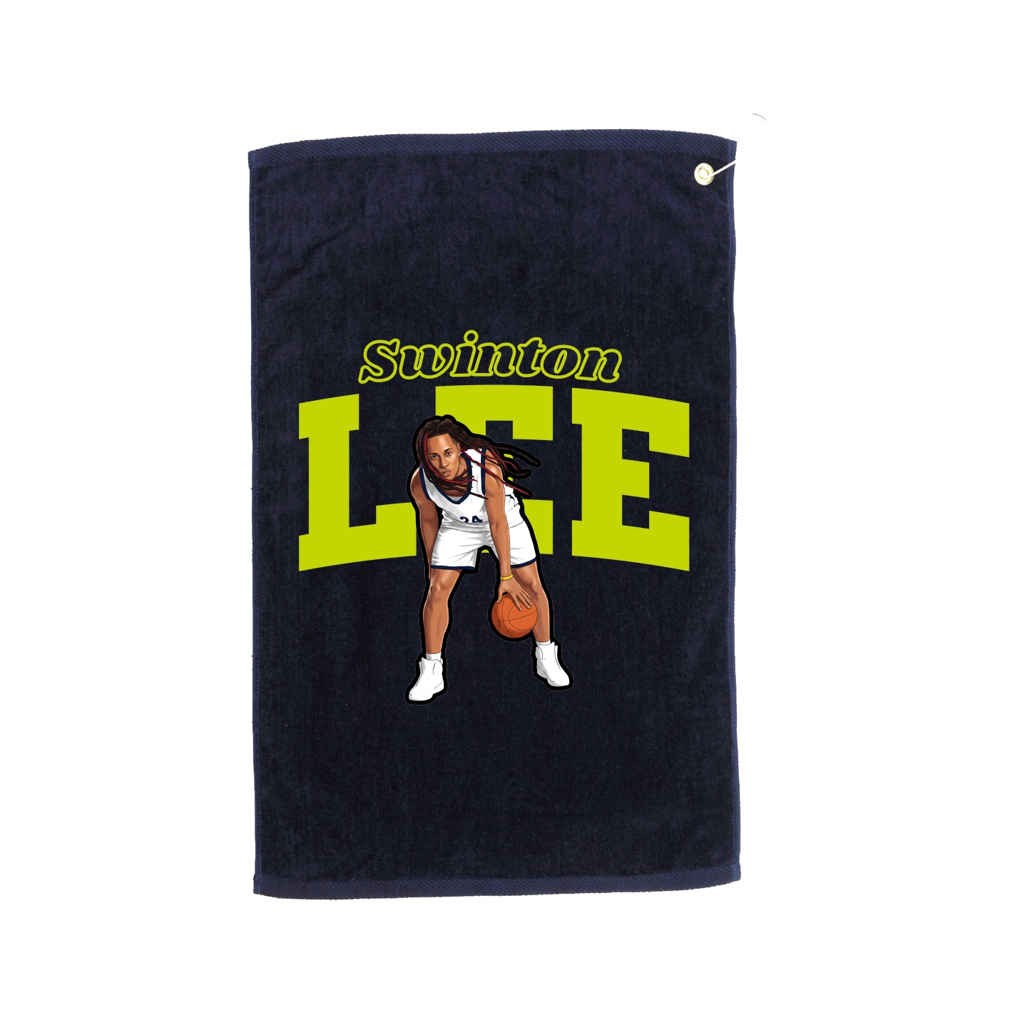 Golf Towel — Name Arch in Navy