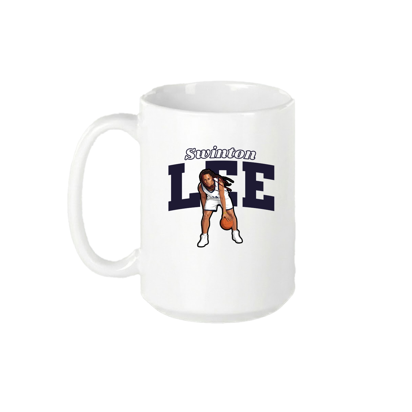 15oz Coffee Mug — Name Arch in White