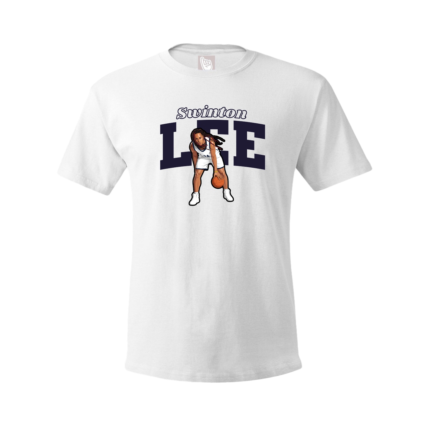 Youth Tee — Name Arch in White