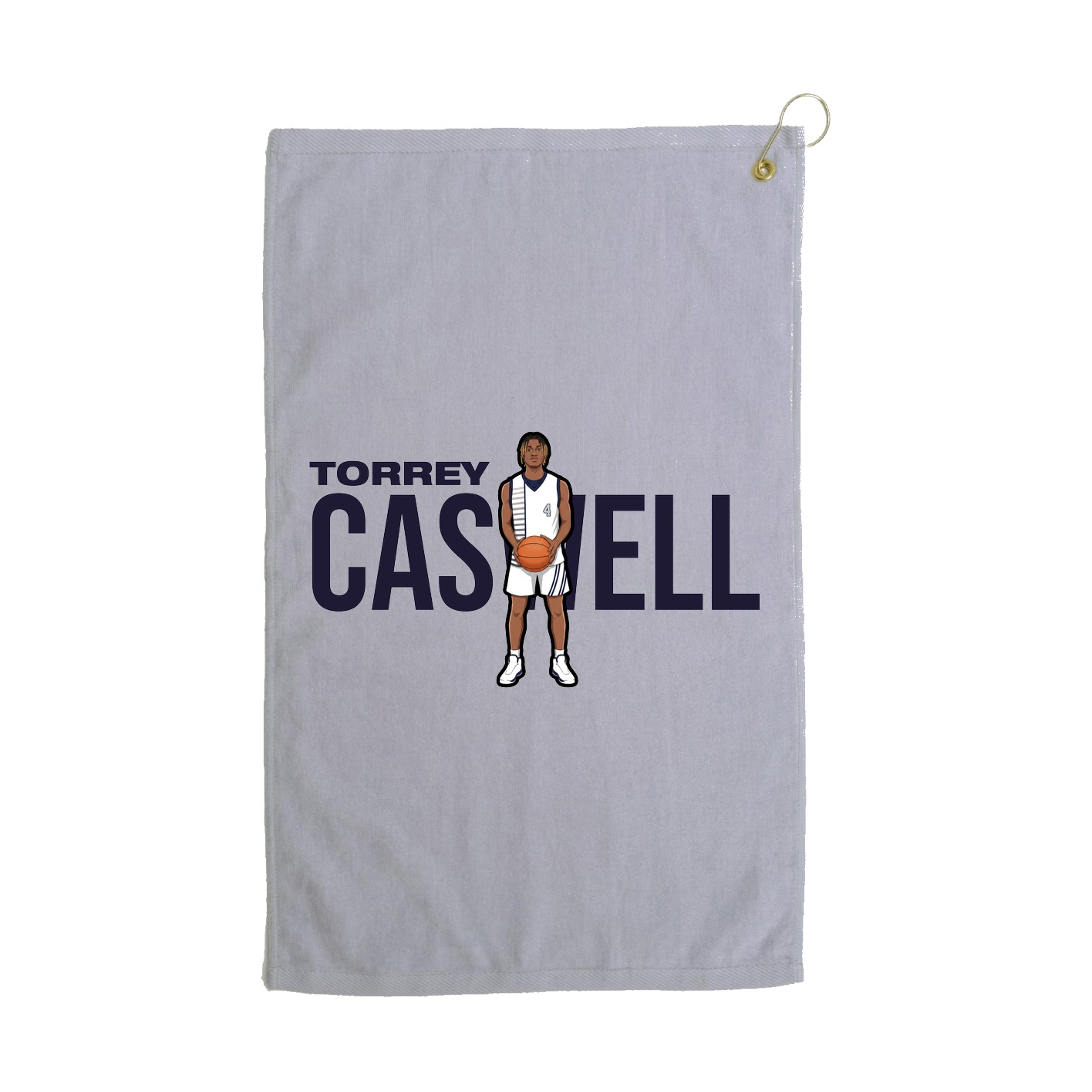 Golf Towel — Player Name in Grey