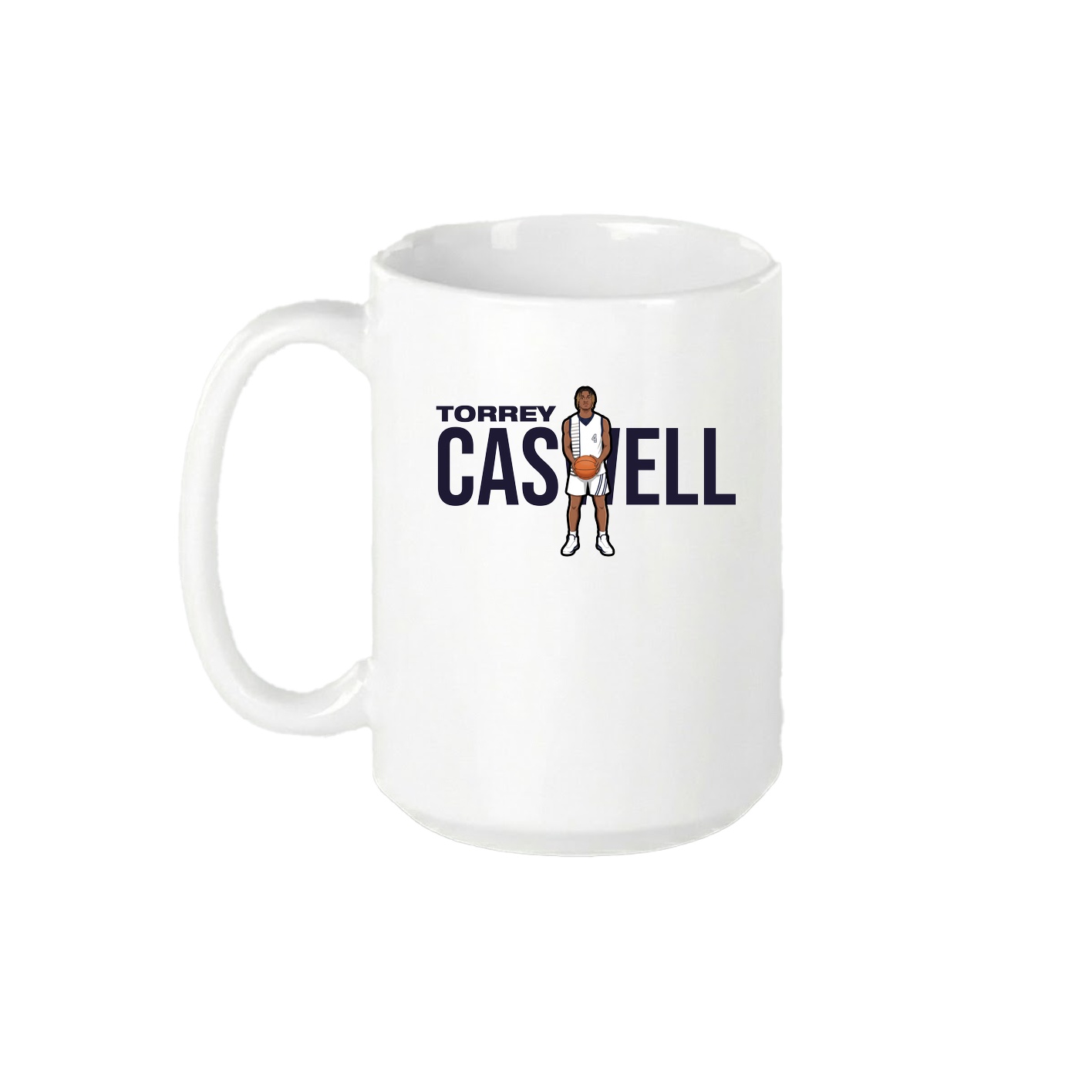 15oz Coffee Mug — Player Name in White