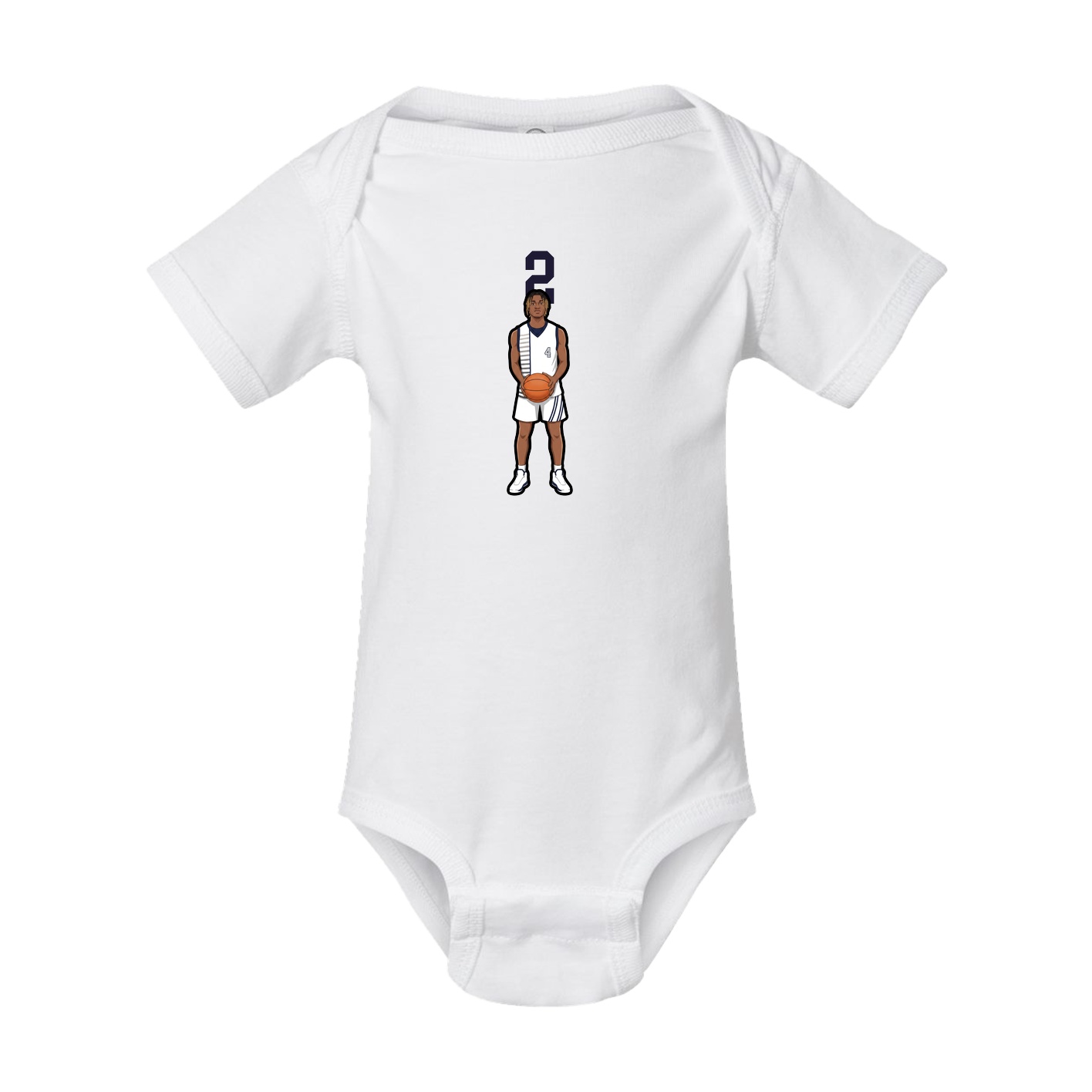 Baby Onesie — Number Top in White