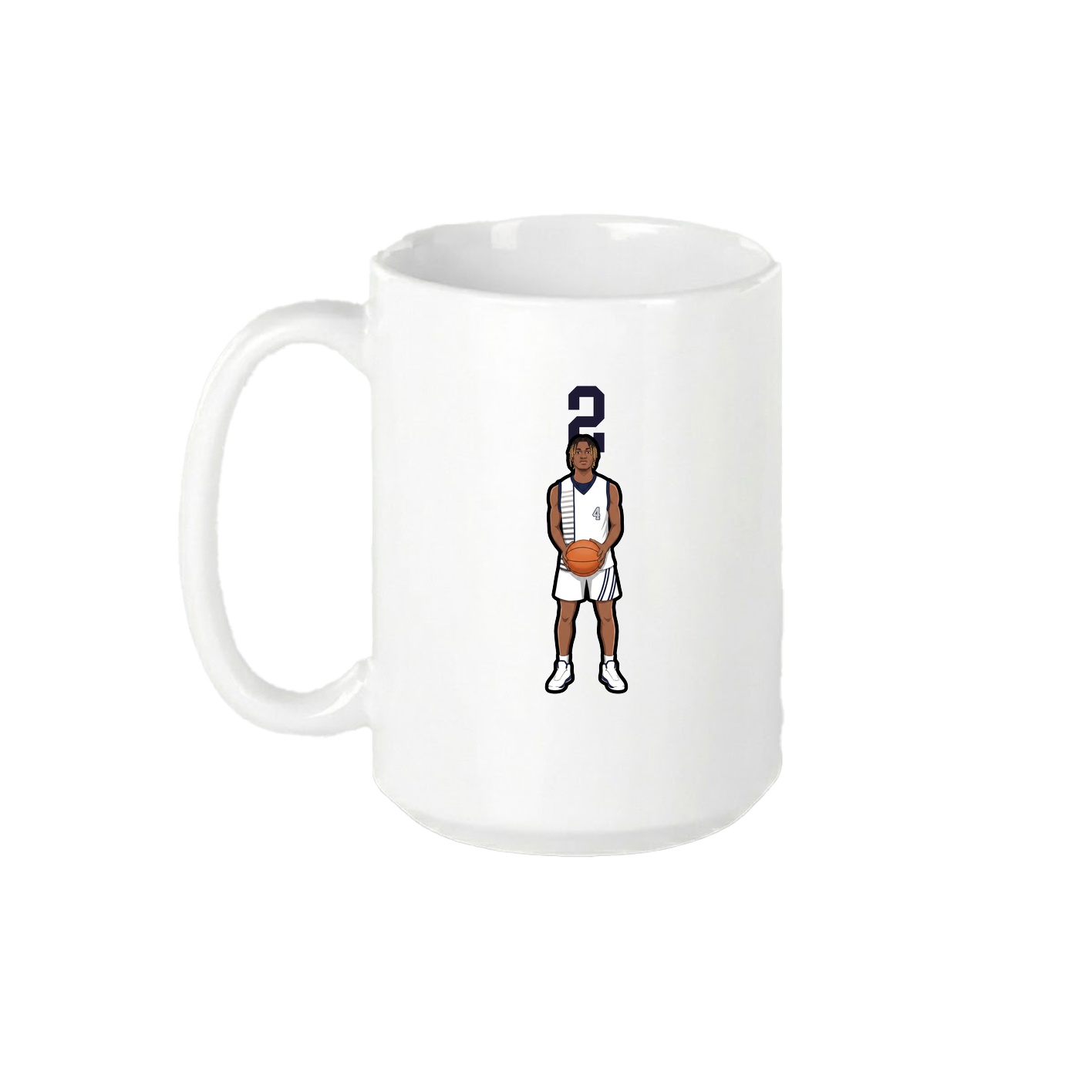 15oz Coffee Mug — Number Top in White