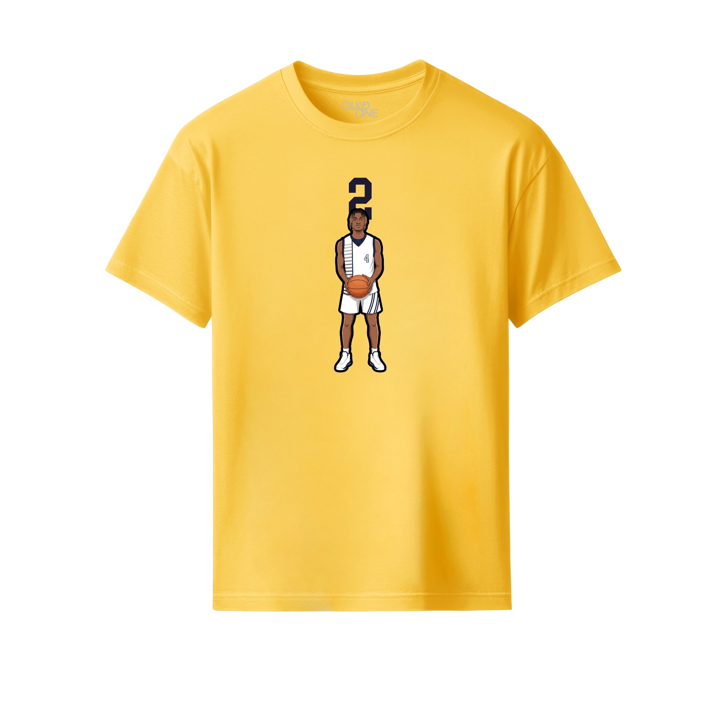 Youth Tee — Number Top in Yellow