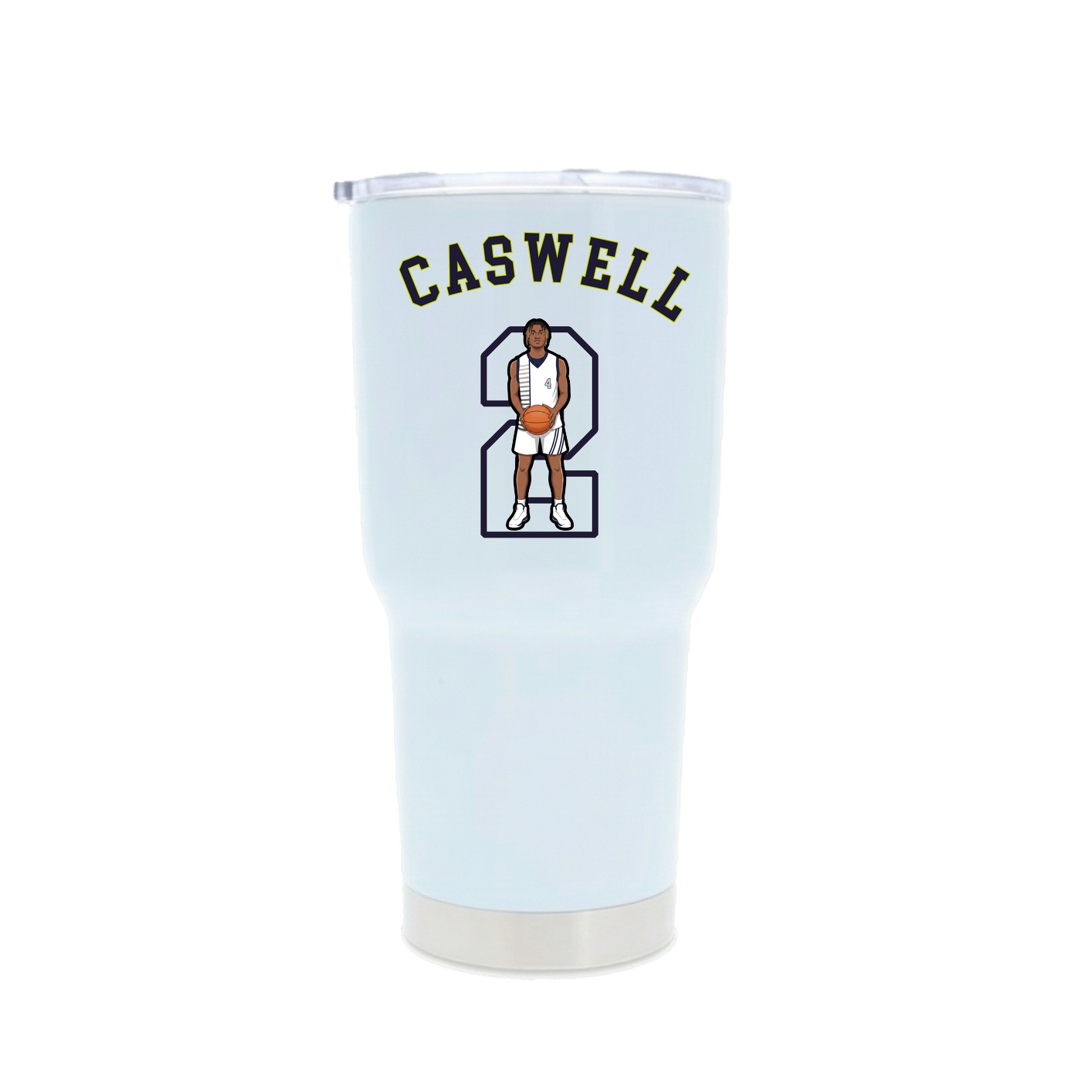30oz Stainless Steel Tumbler — Shirsey Arch in White