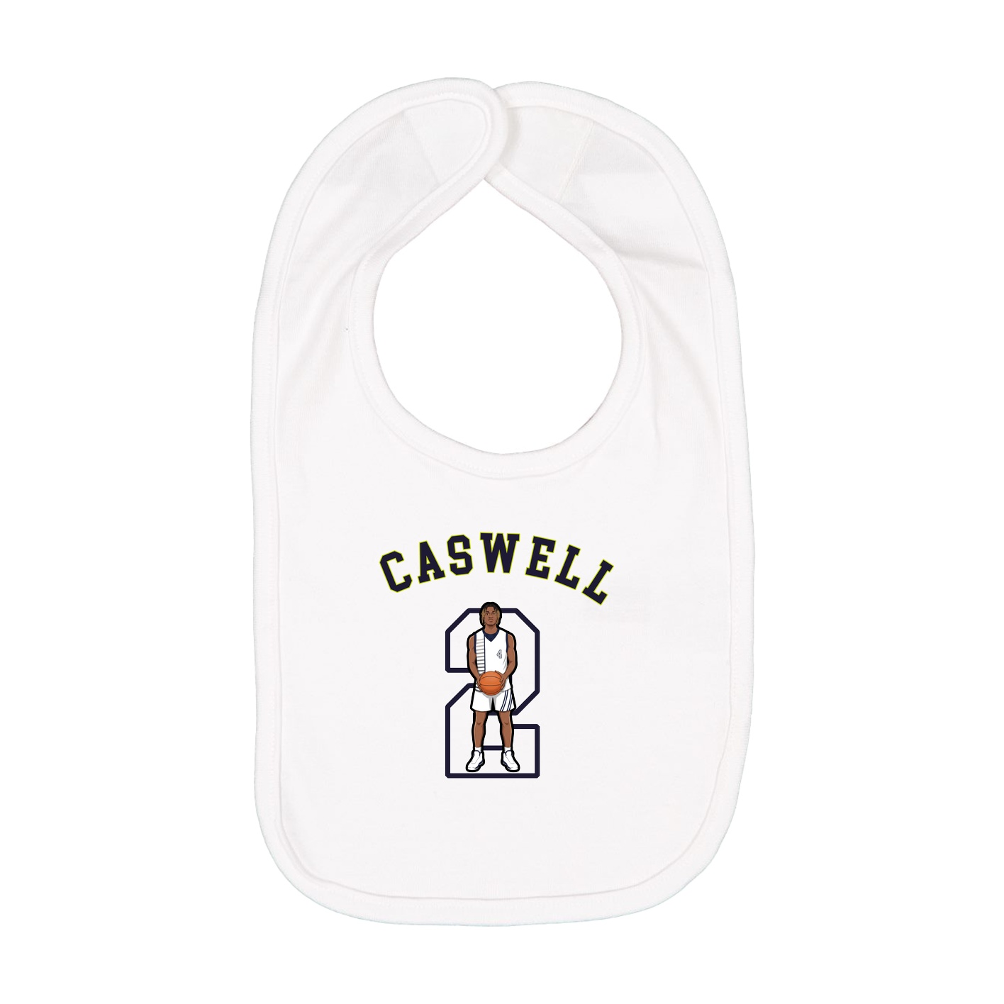 Infant Bib — Shirsey Arch in White