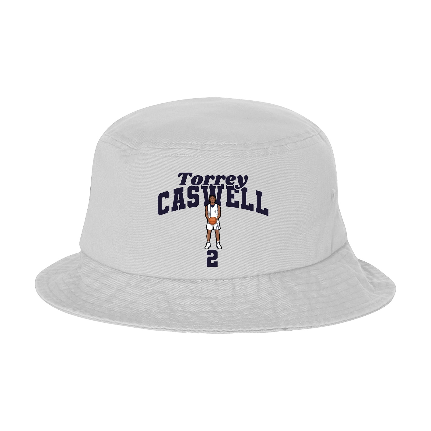 Bucket Cap — Signature Arch in White