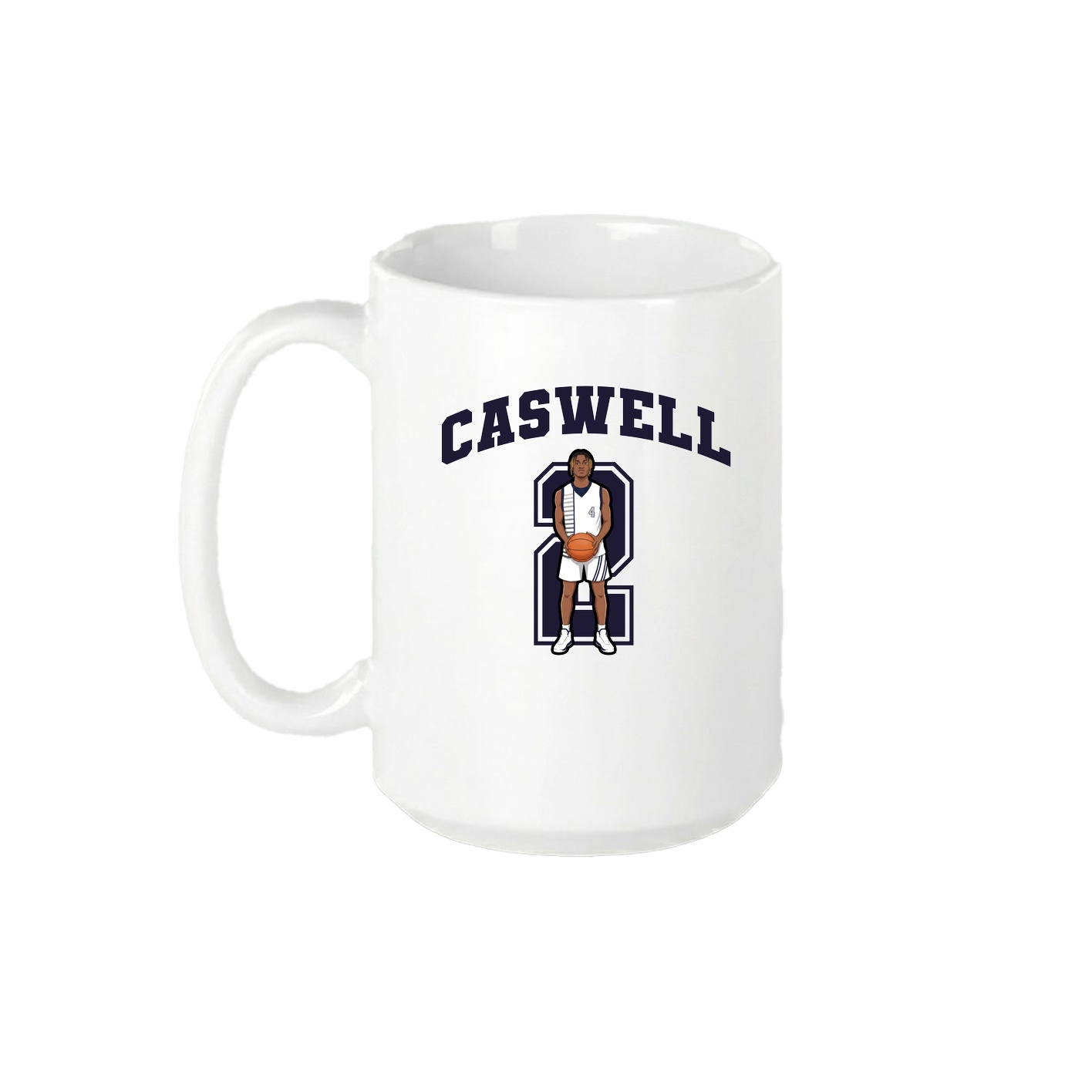 15oz Coffee Mug — Number in White