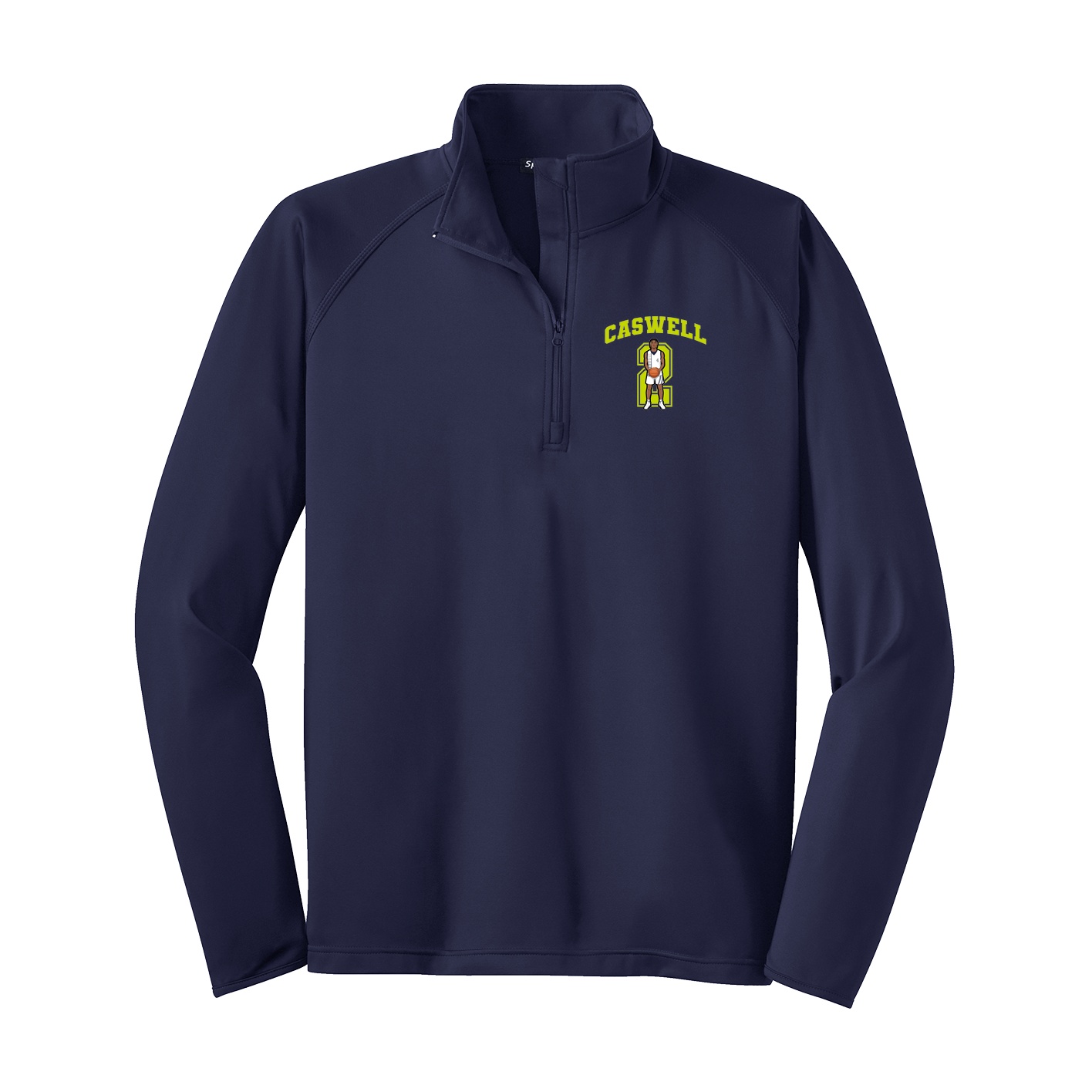 Q-Zip Pullover — Number in Navy