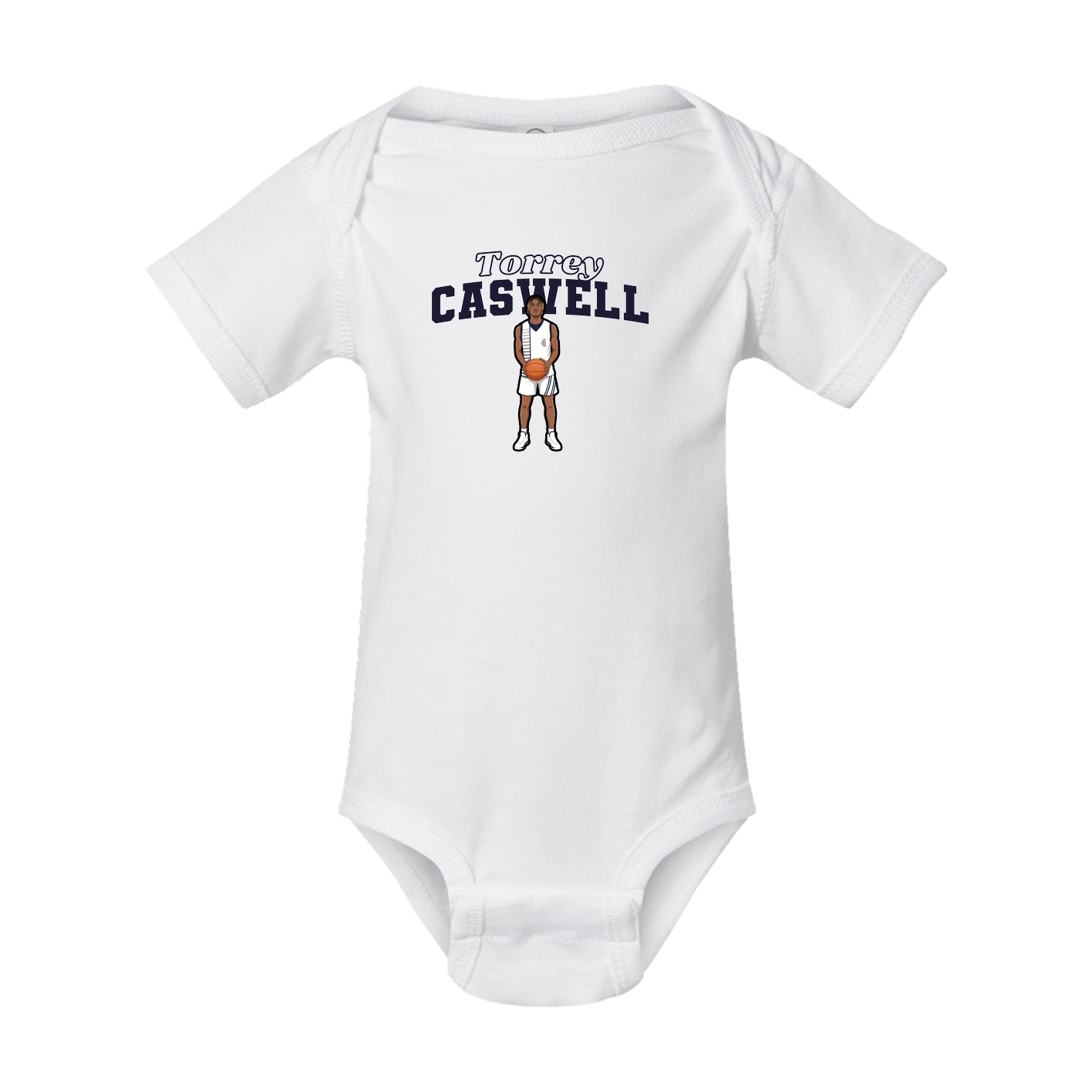 Baby Onesie — Name Arch in White