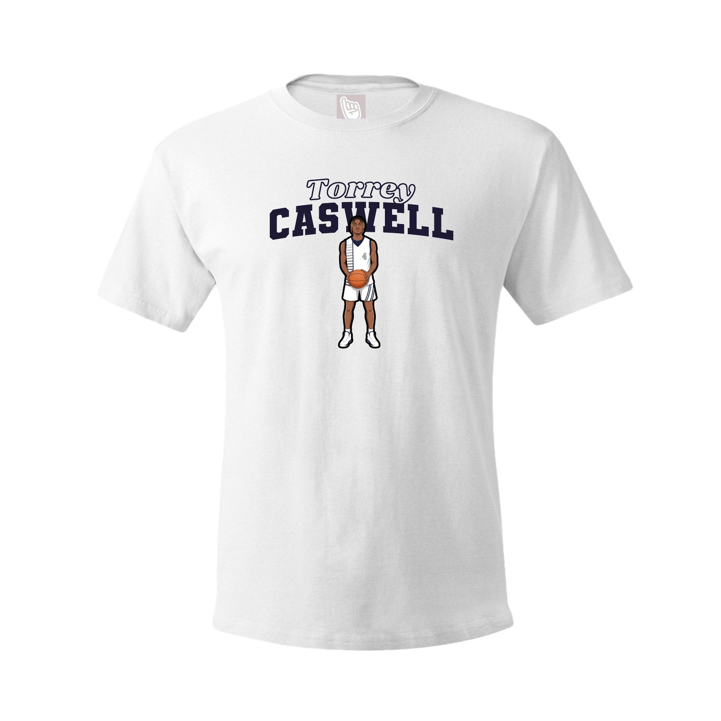 Youth Tee — Name Arch in White