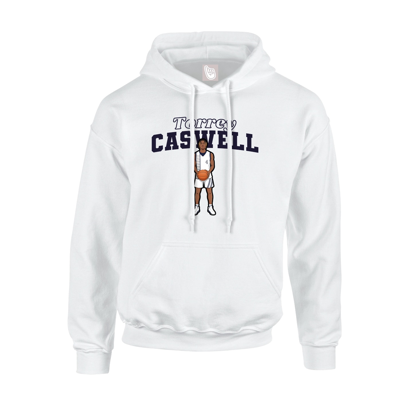 Hoodie — Name Arch in White