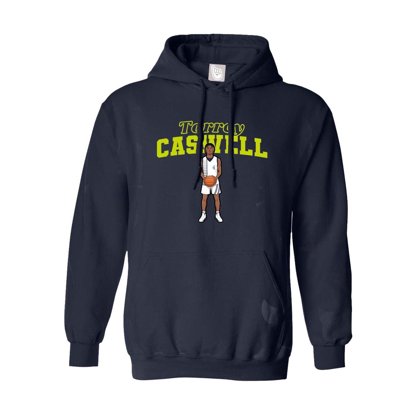 Youth Hoodie — Name Arch in Navy