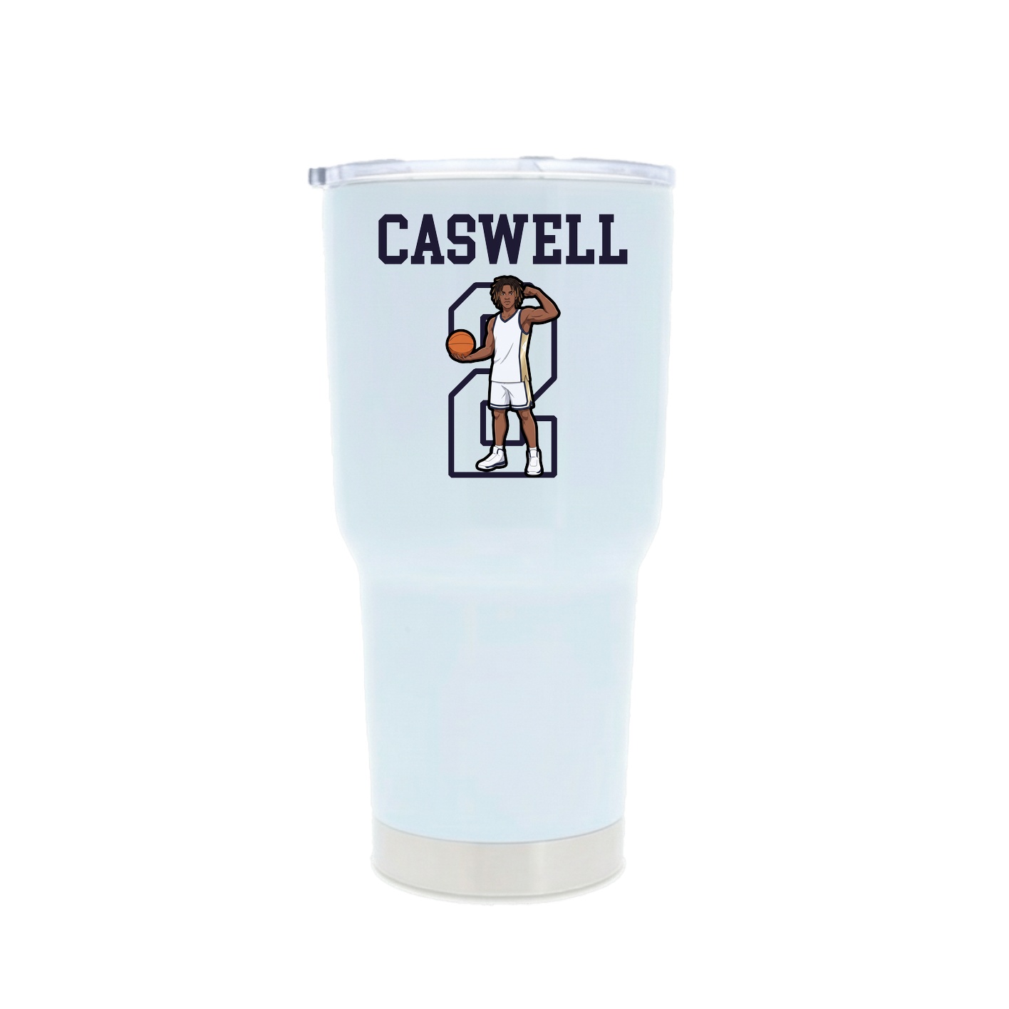 30oz Stainless Steel Tumbler — Shirsey in White