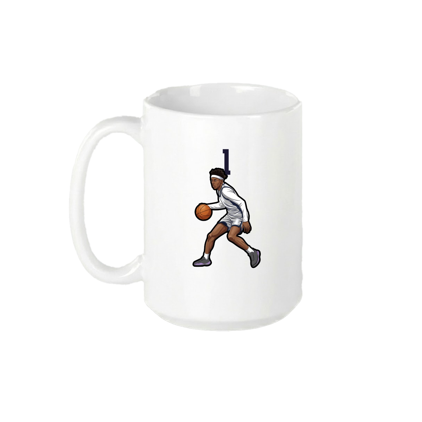 15oz Coffee Mug — Number Top in White