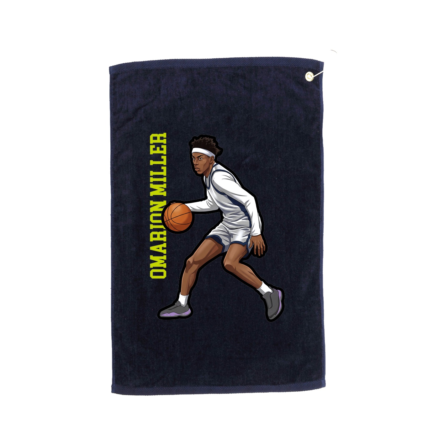 Golf Towel — Name Vertical in Navy