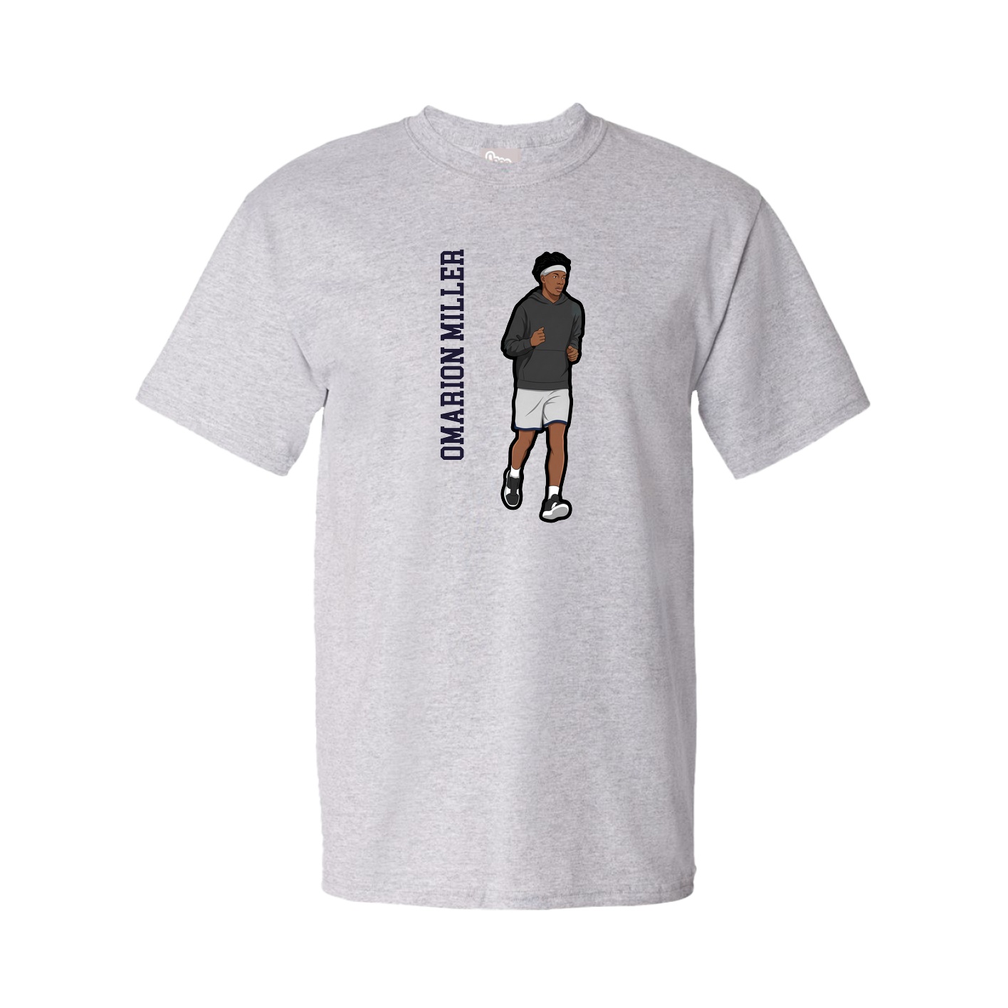 Tee — Name Vertical in Grey