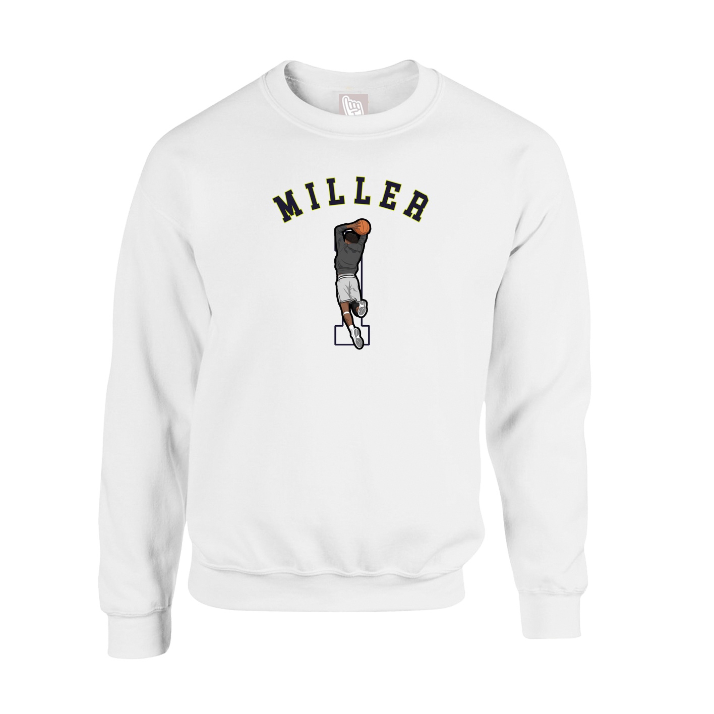 Fleece Crew — Shirsey Arch in White