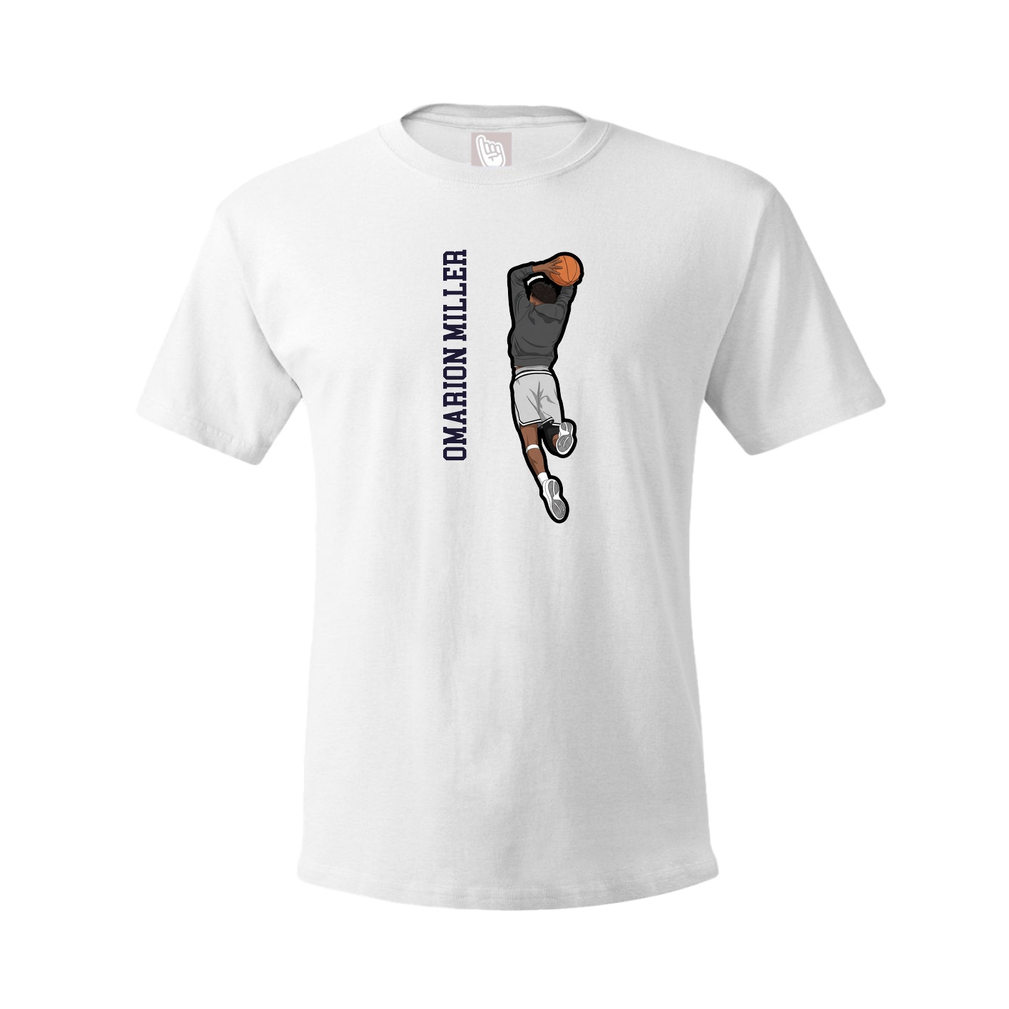 Youth Tee — Name Vertical in White