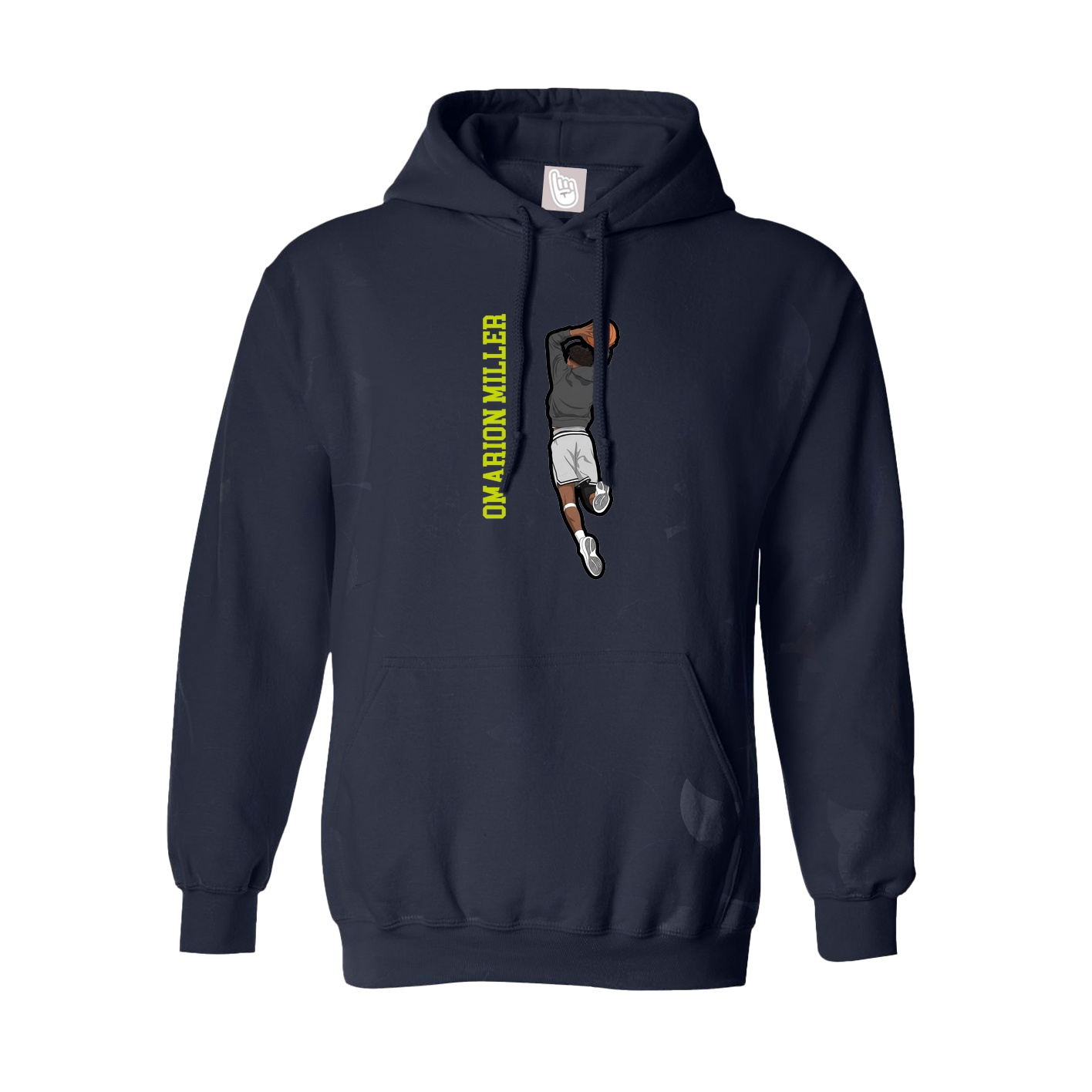 Youth Hoodie — Name Vertical in Navy