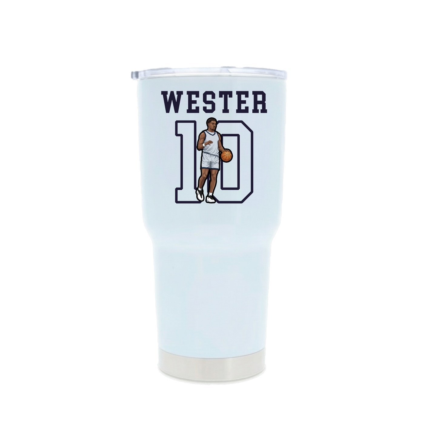30oz Stainless Steel Tumbler — Shirsey in White
