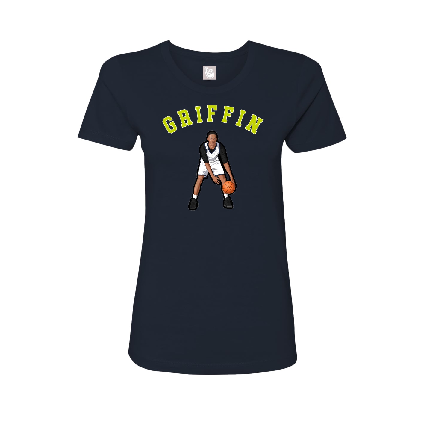 Fitted Women's Tee — Shirsey Arch in Navy
