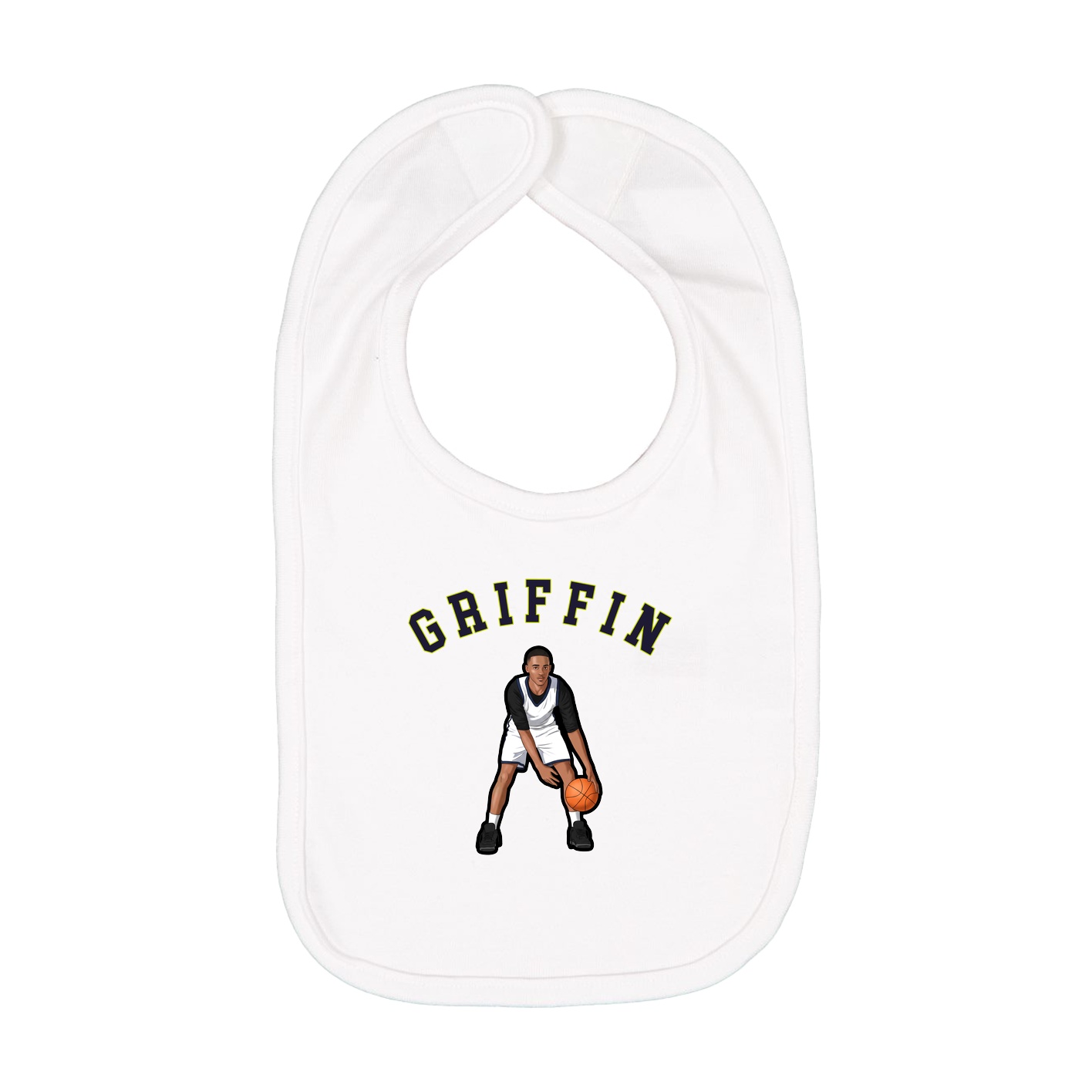 Infant Bib — Shirsey Arch in White