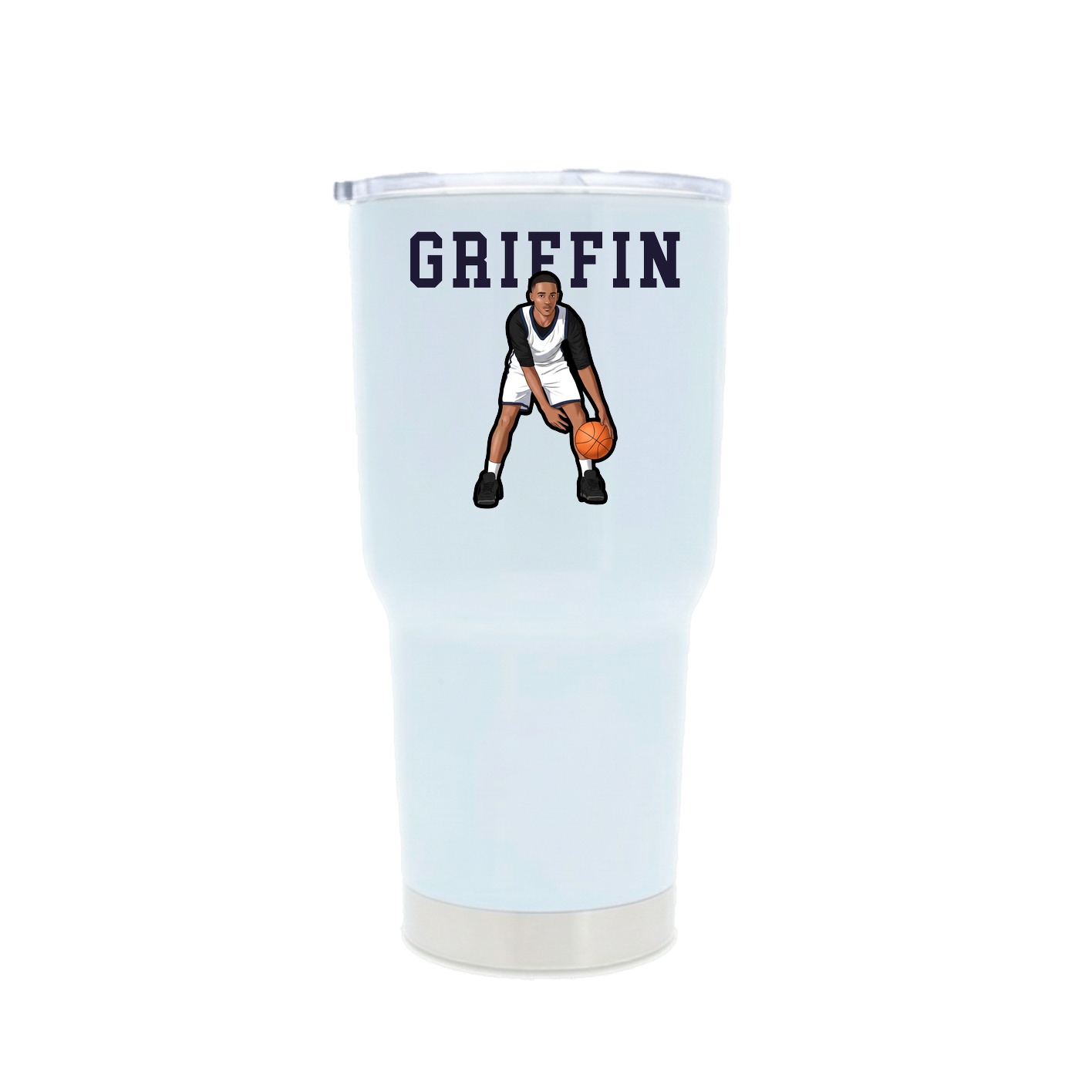 30oz Stainless Steel Tumbler — Shirsey in White