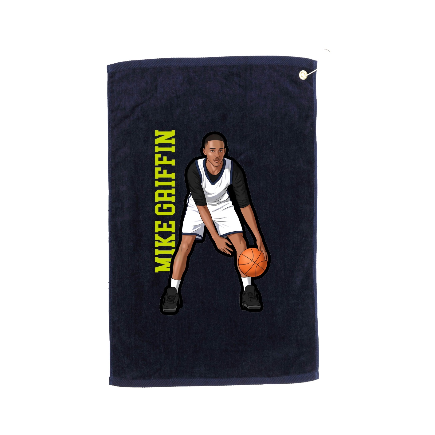Golf Towel — Name Vertical in Navy